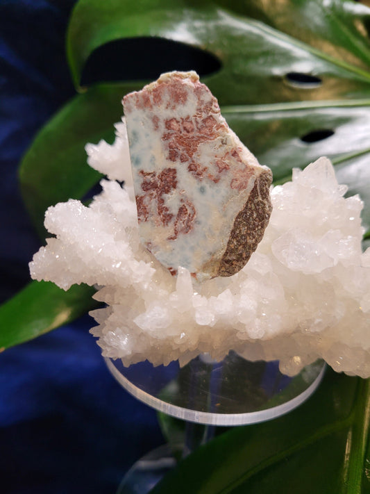 Gorgeous Larimar Crystal Slab - Dominican Republic - Blue - White - Ocean - Crystal Collector - Home Decor - Anniversary - Birthday - Gift