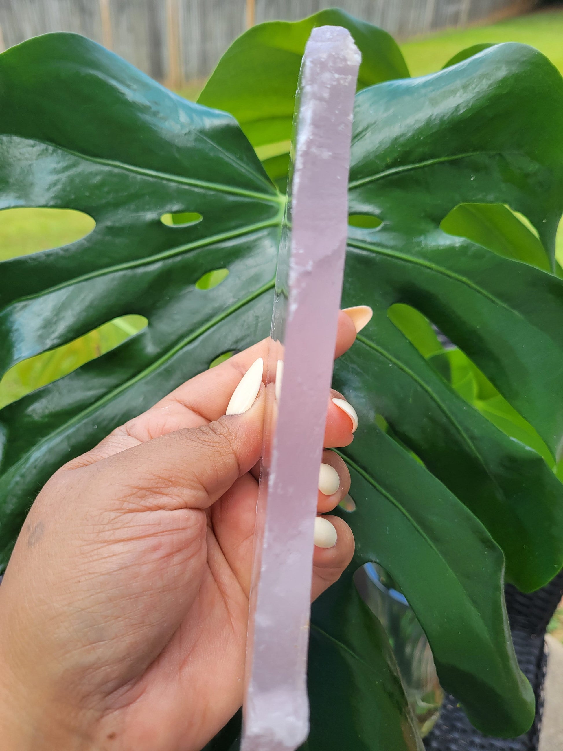 Selenite Crystal Slab with phantoms | Cleansing Purifying Recharging | Home Decor | Birthday Valentines Day Love Gift Ideas | Crown Chakra