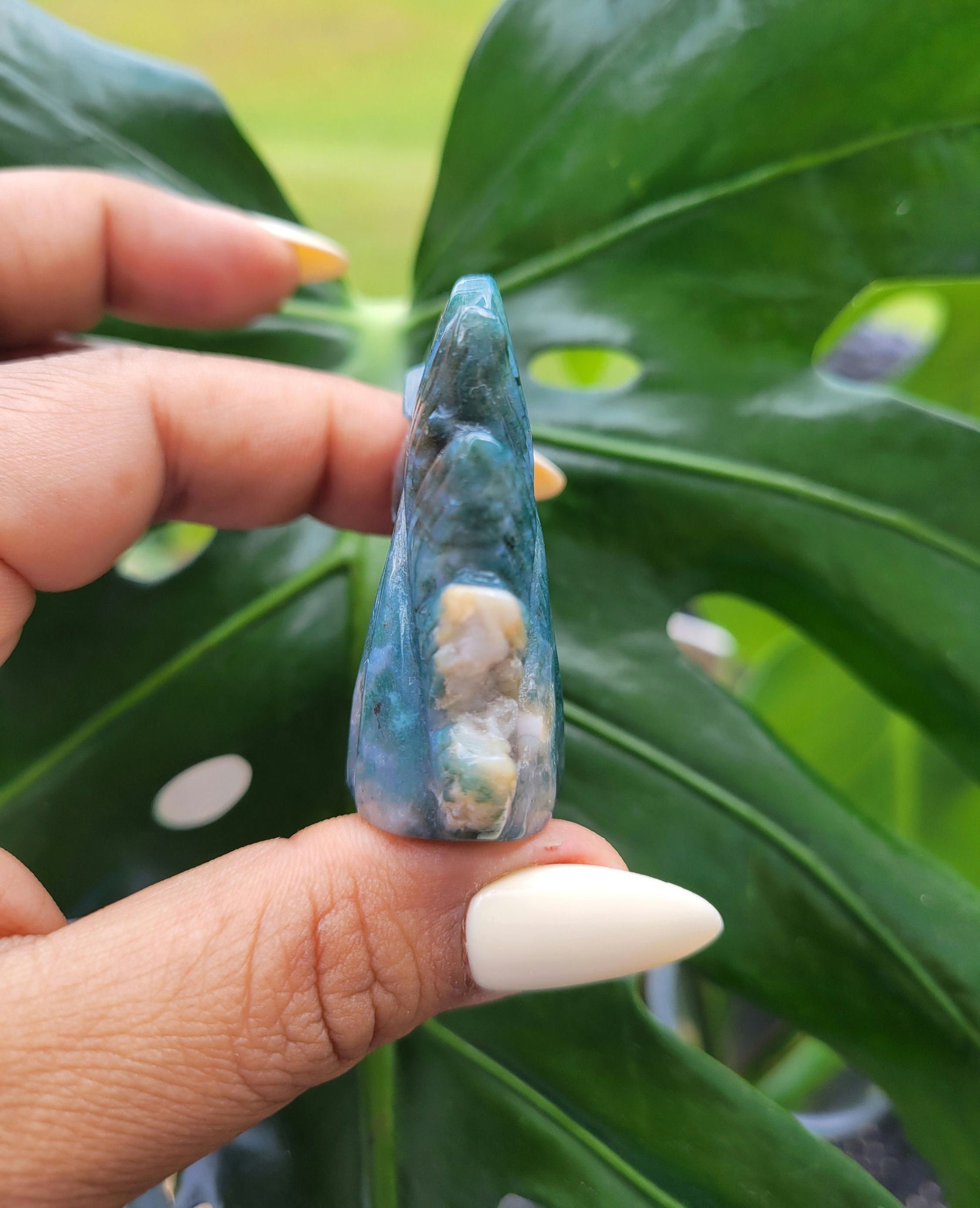 Moss Agate Unicorn Crystal Carving - Crystal Collector - Master Carver - Gift - Luxury Home Decor