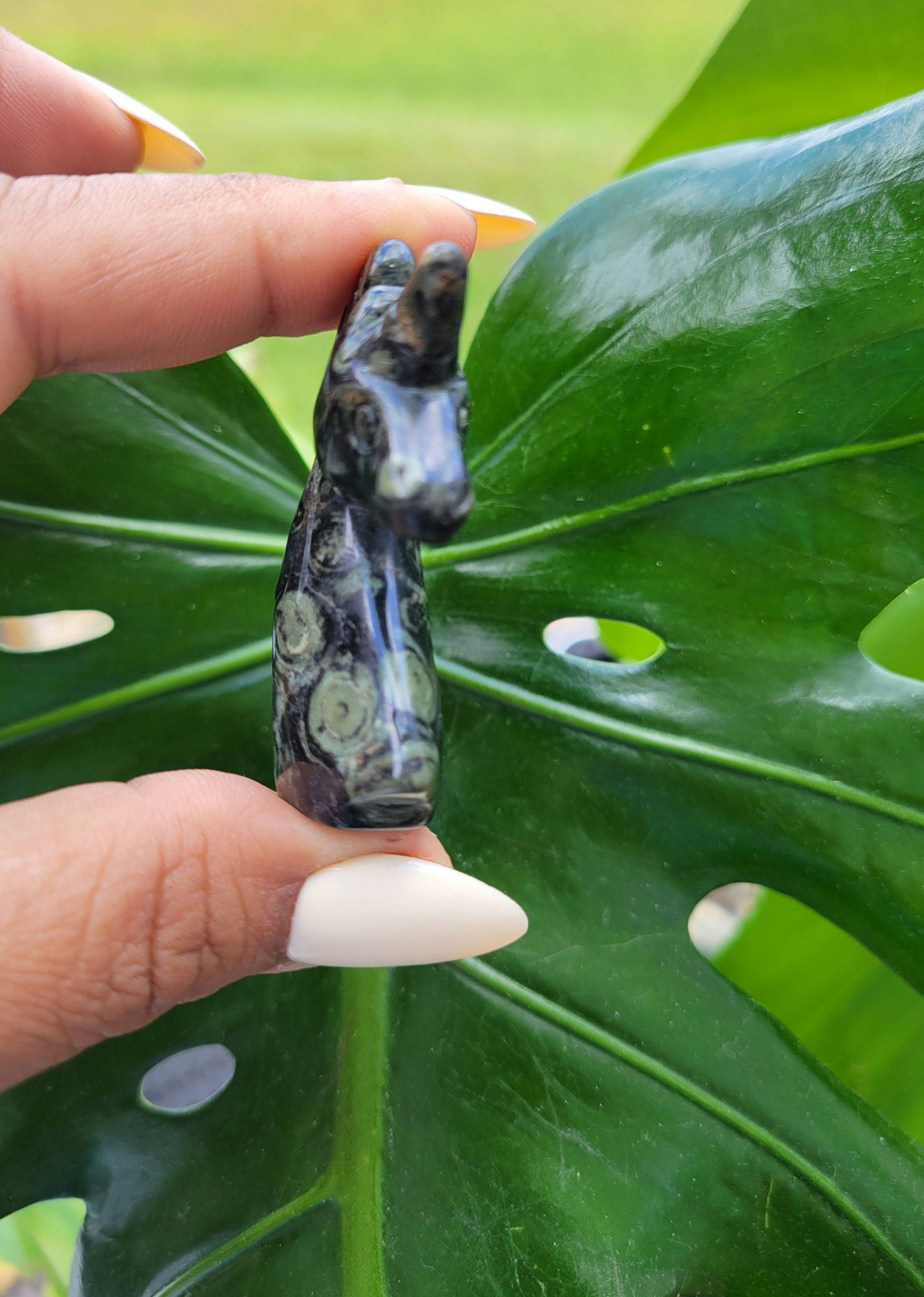 Kambaba Jasper Unicorn Crystal Carving - Master Carver - Home Decor - Gift - Crystal Collector