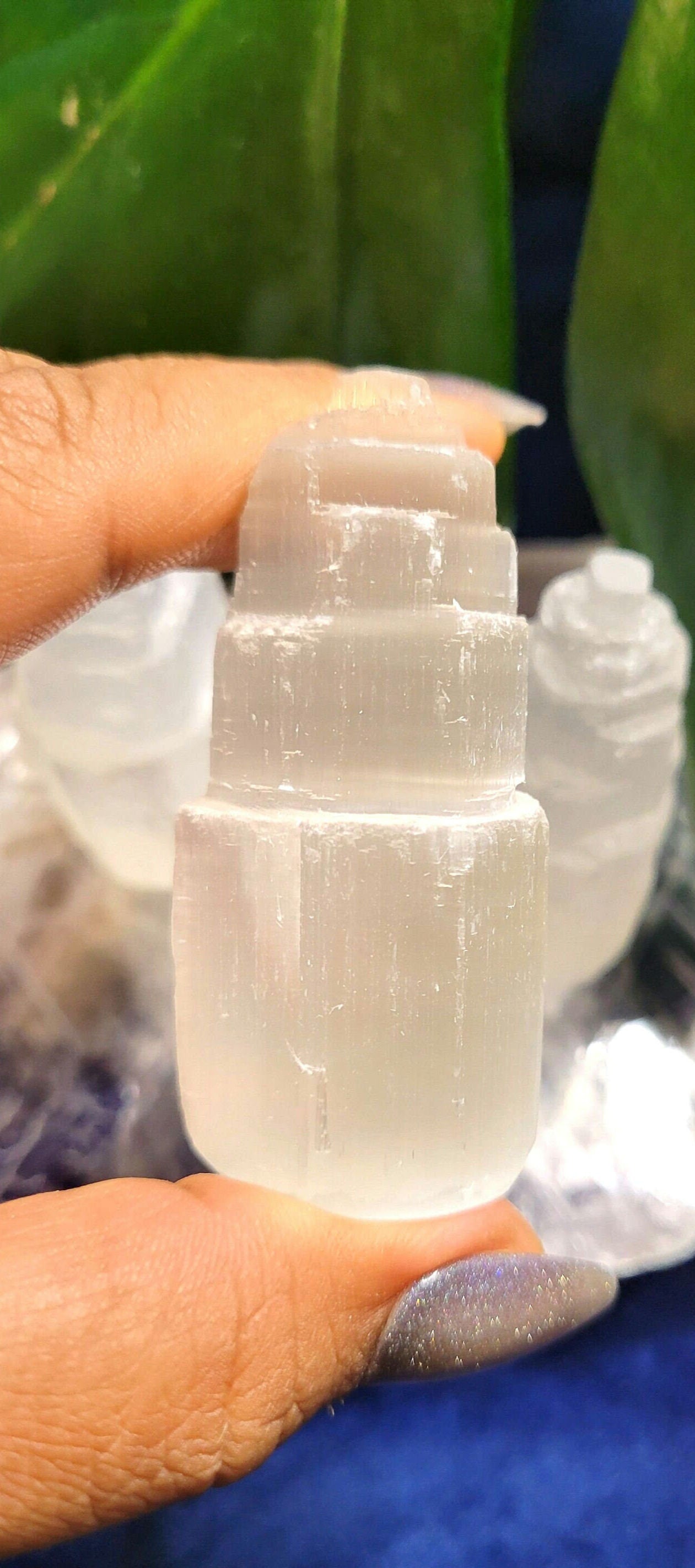 Selenite Cleansing Small Tower - Cleanse Space - Cleanse Crystals - Crystal Collector - Home Decor - Gift