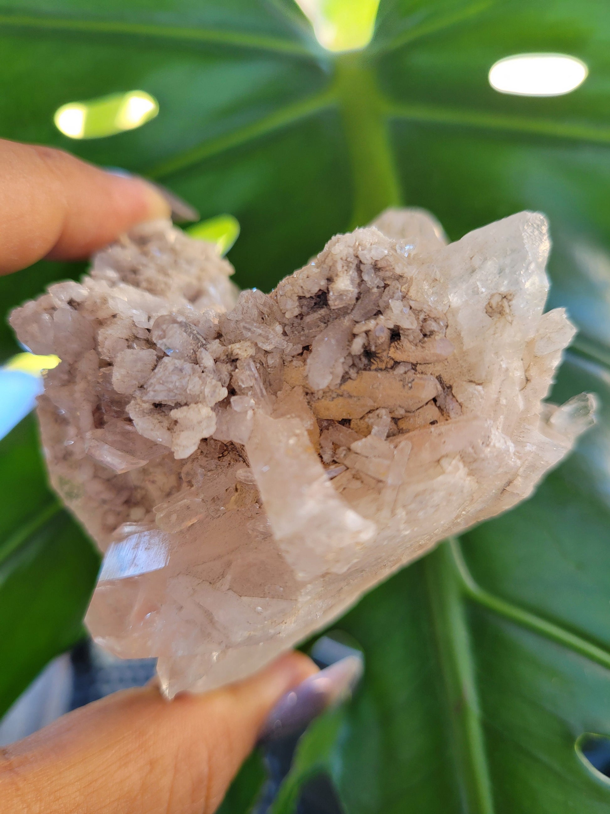 Stunning Pink Lemurian Colombian Quartz Cluster | Crystal Collector | High Quality | Home Decor | Heart Chakra | Love You Gift | Pink