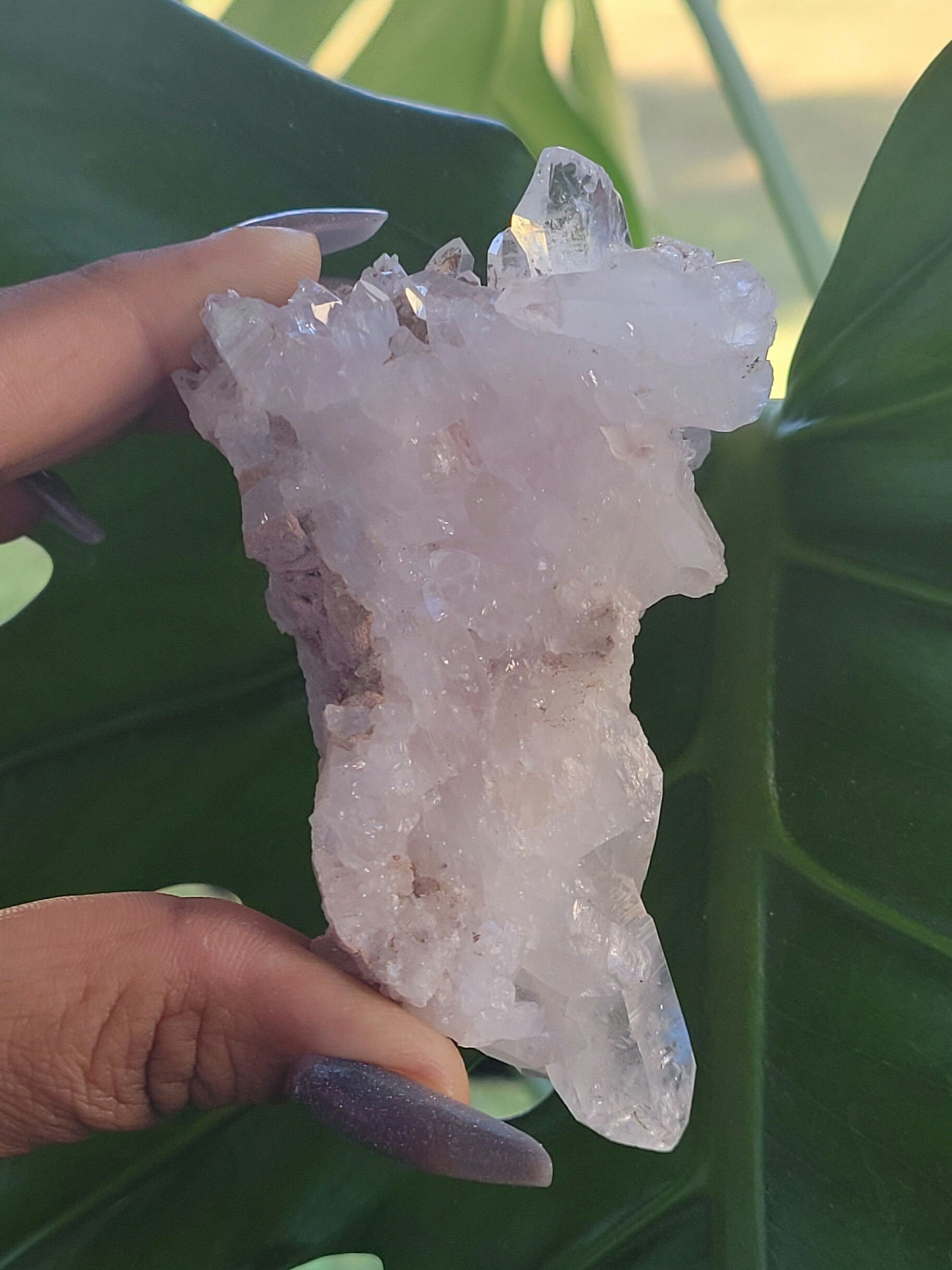 Stunning Pink Lemurian Colombian Quartz Cluster | Crystal Collector | High Quality | Home Decor | Heart Chakra | Love You Gift | Pink