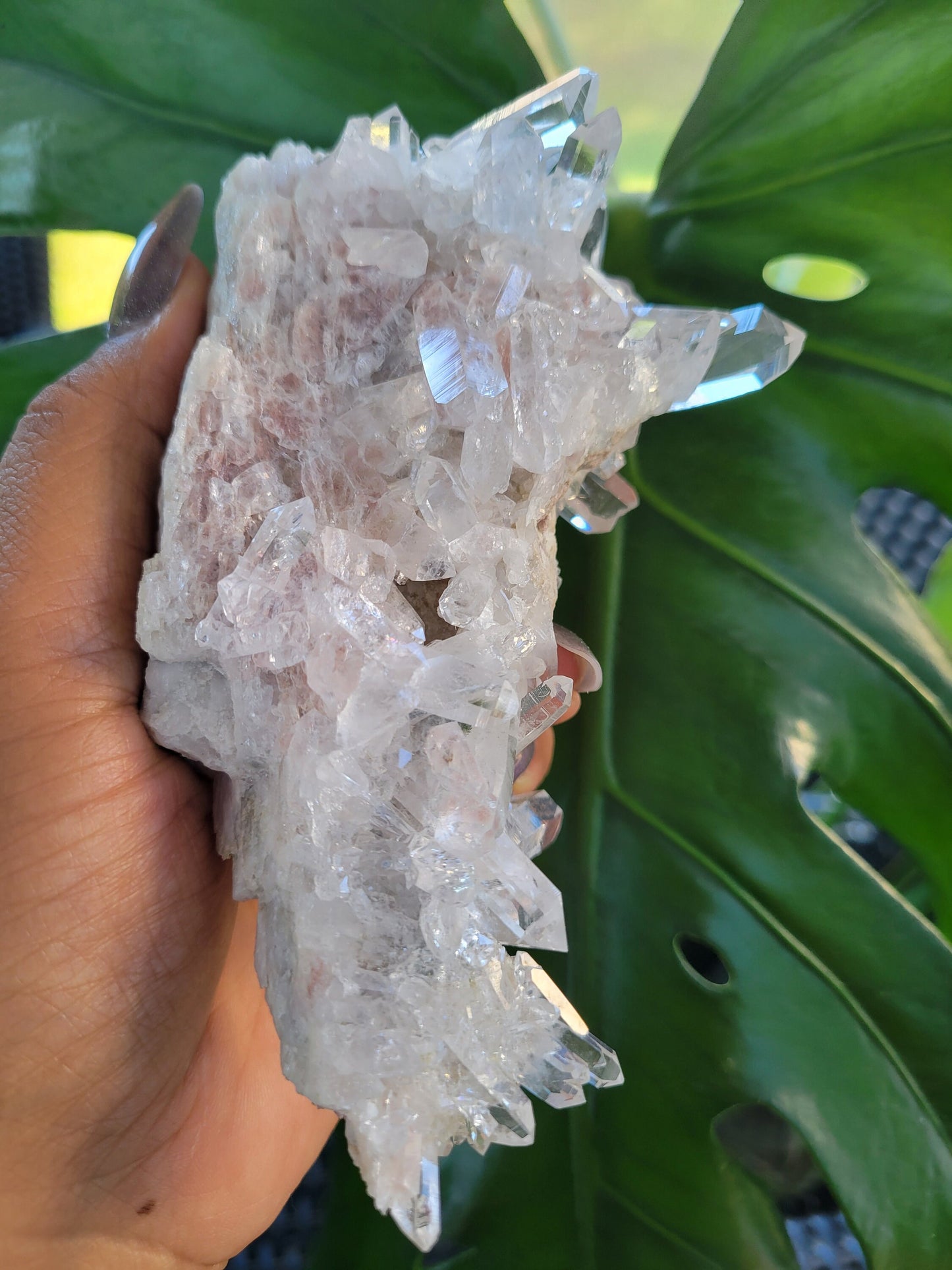 Stunning Pink Lemurian Colombian Quartz Cluster | Crystal Collector | High Quality | Home Decor | Heart Chakra | Love You Gift | Pink