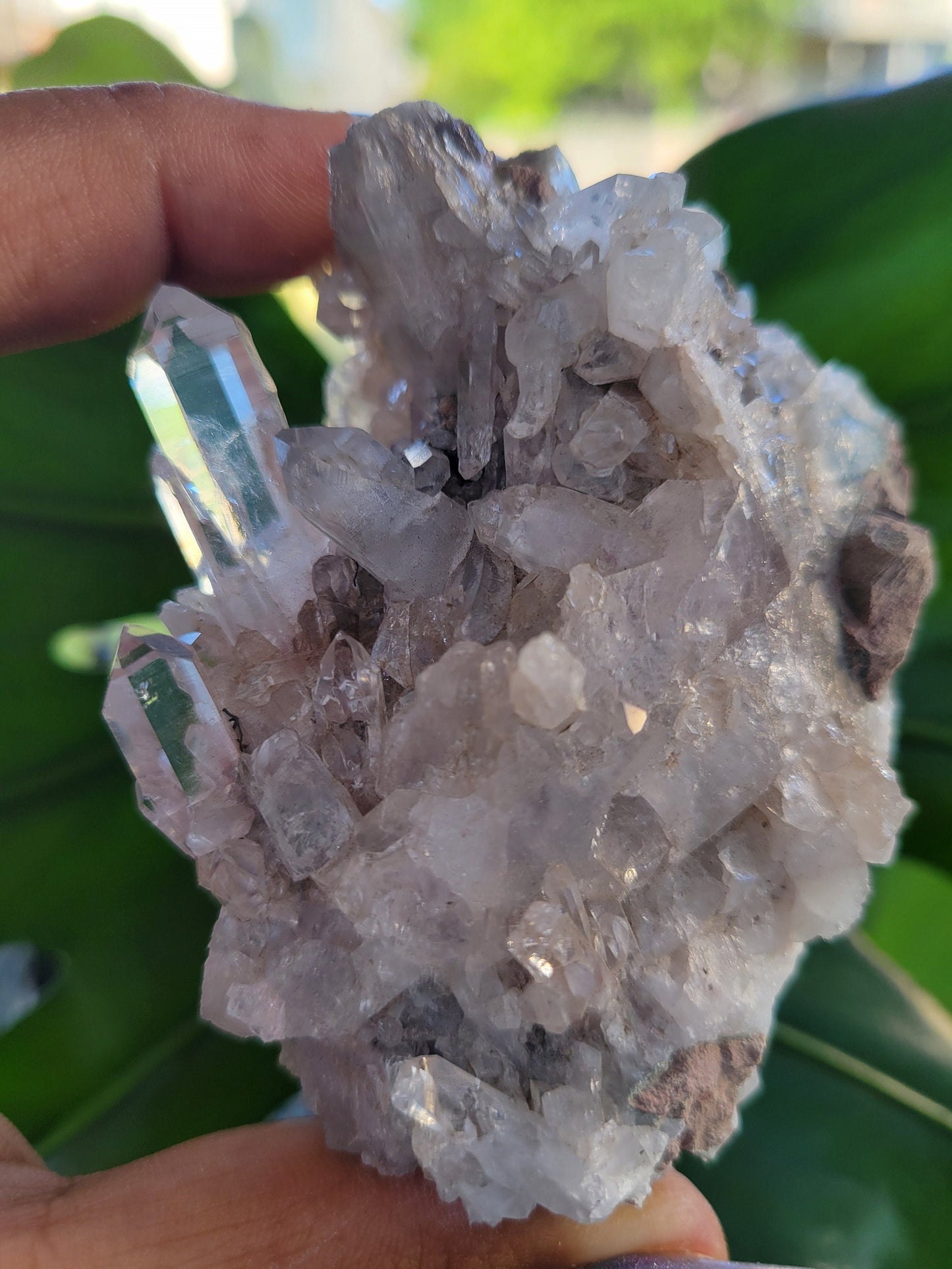 Stunning Pink Lemurian Colombian Quartz Cluster with Chlorite | Crystal Collector |High Quality | Home Decor|Heart Chakra|Love You Gift|Pink