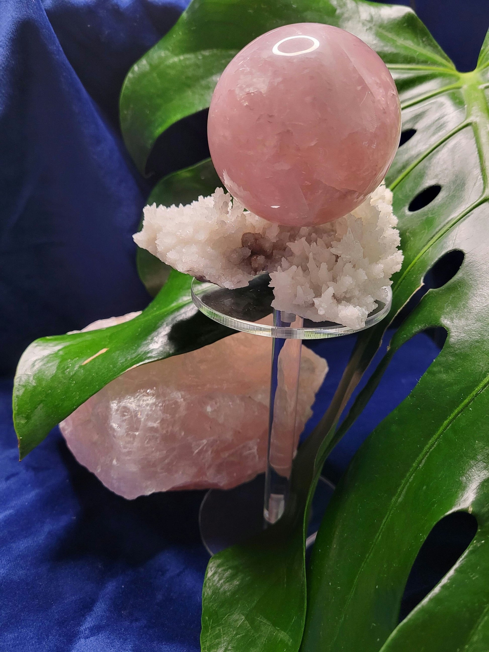 Star Rose Quartz Sphere | High Quality Crystal from Brazil | 63mm | Crystal Collector | Heart Chakra | Birthday or Valentines Day Love Gift
