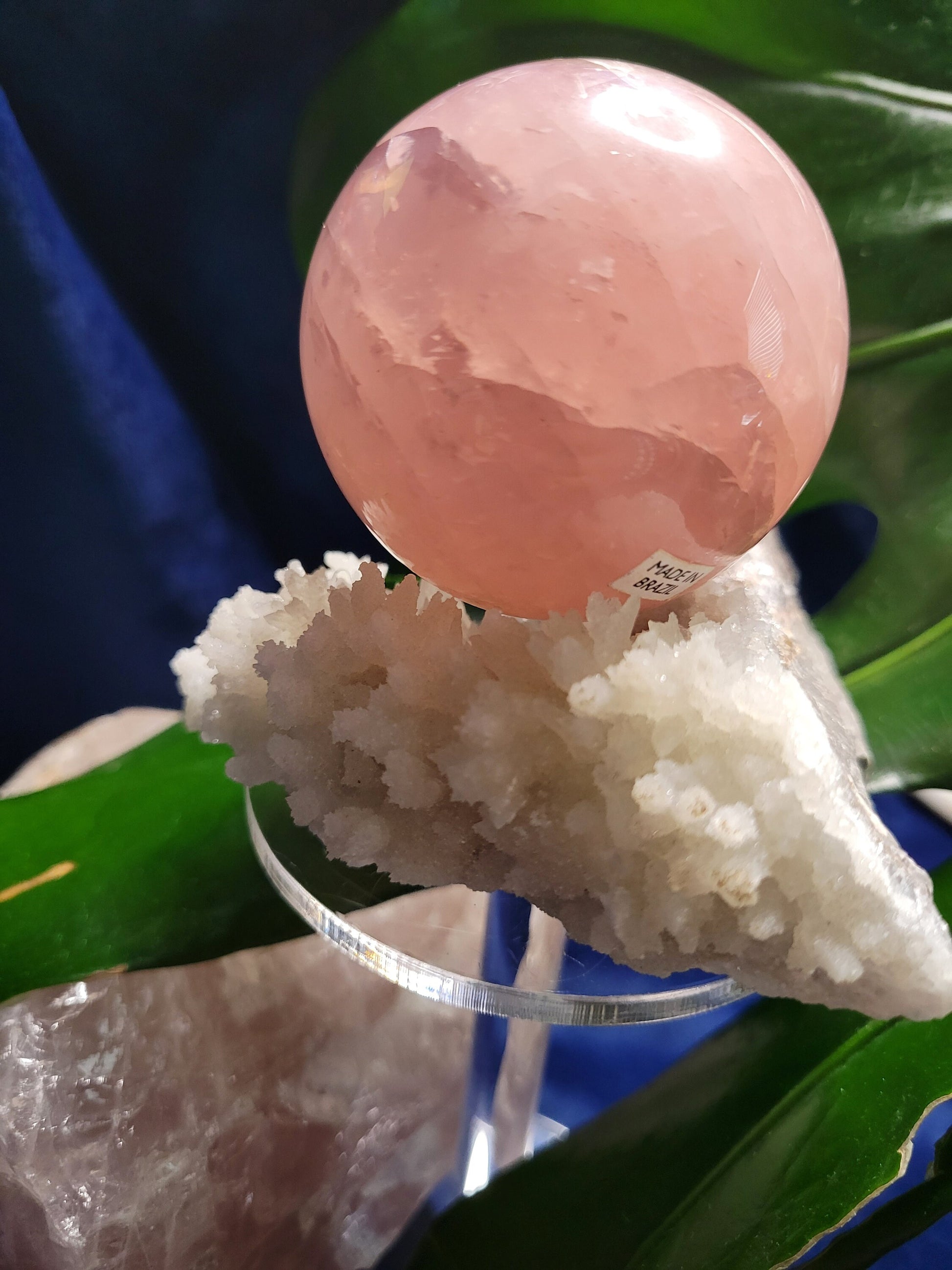 Star Rose Quartz Sphere | High Quality Crystal from Brazil | 54mm | Crystal Collector | Heart Chakra | Birthday or Valentines Day Love Gift
