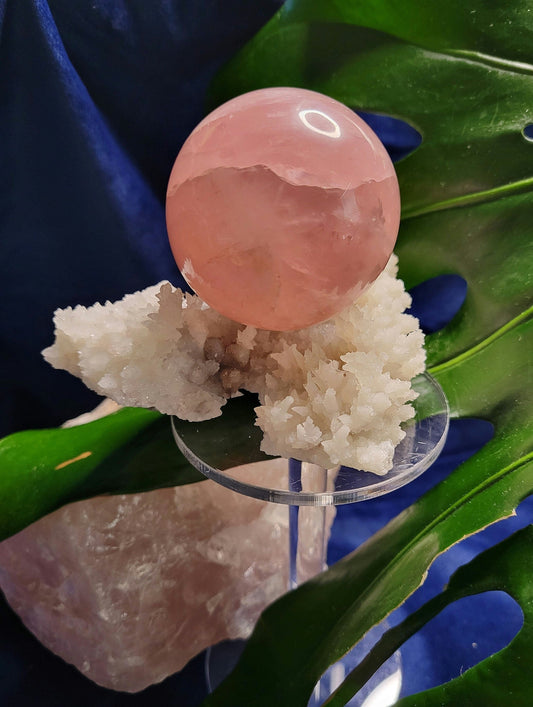 Star Rose Quartz Sphere | High Quality Crystal from Brazil | 54mm | Crystal Collector | Heart Chakra | Birthday or Valentines Day Love Gift