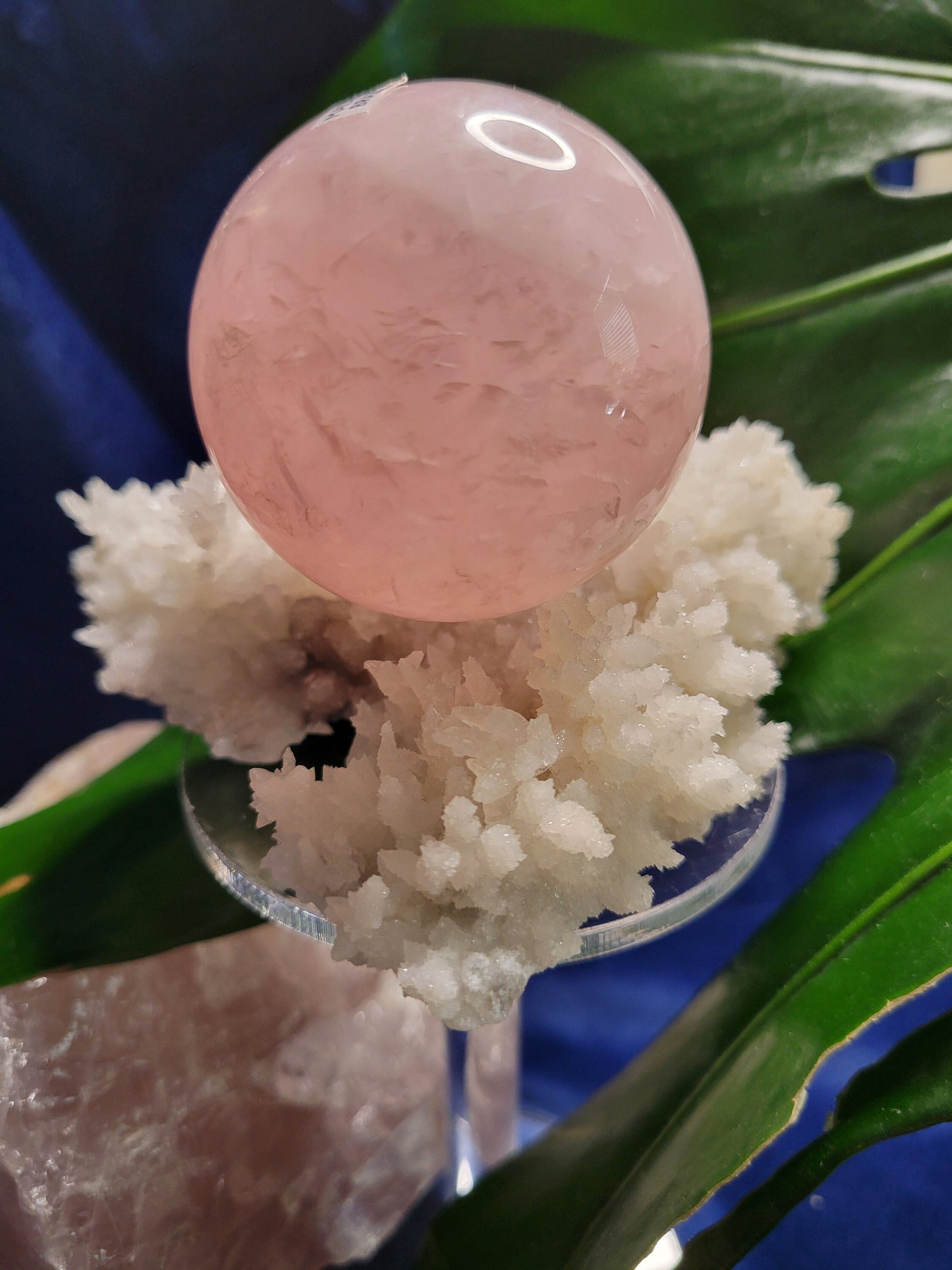Star Rose Quartz Sphere | High Quality Crystal from Brazil | 52mm | Crystal Collector | Heart Chakra | Birthday or Valentines Day Love Gift