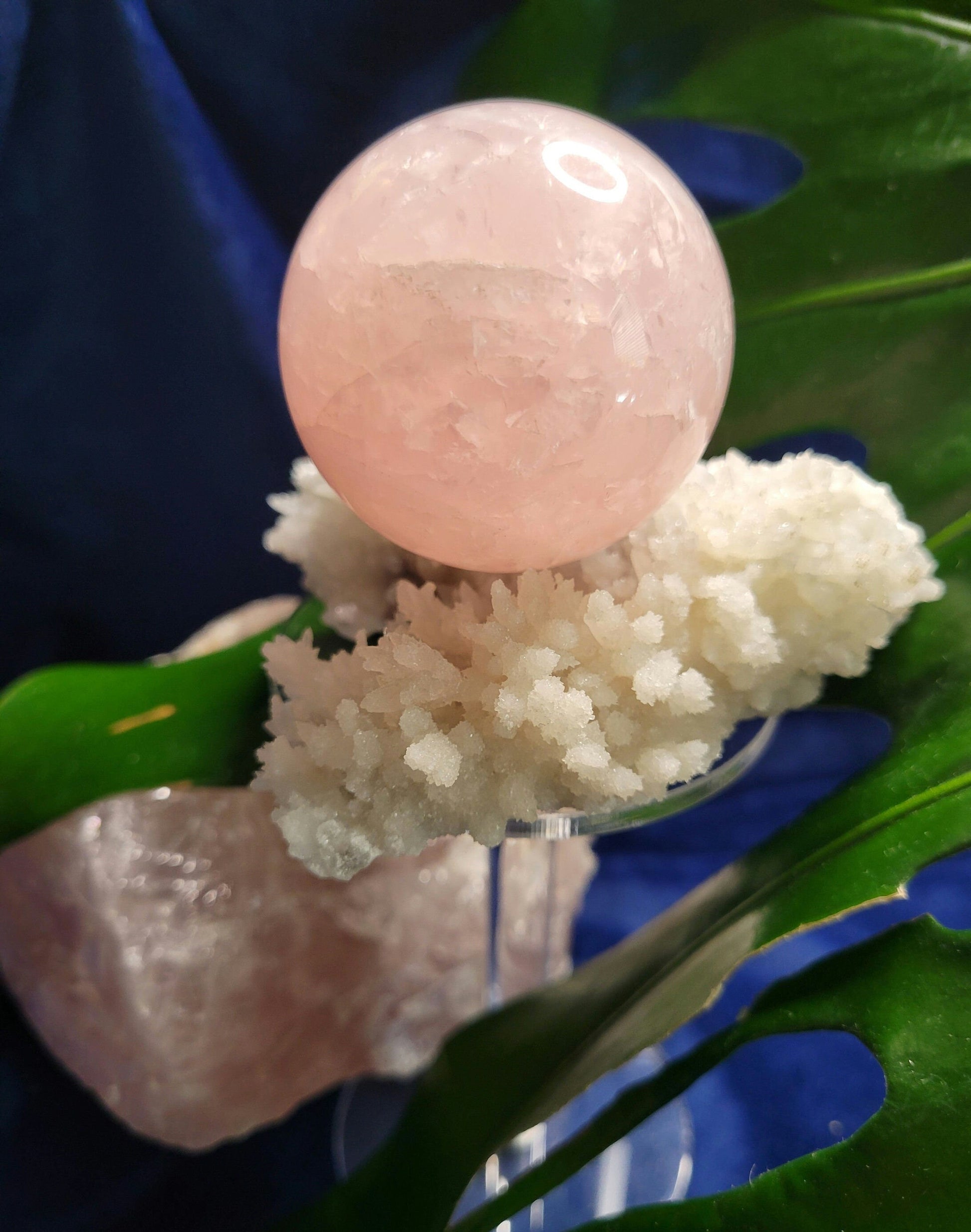 Star Rose Quartz Sphere | High Quality Crystal from Brazil | 52mm | Crystal Collector | Heart Chakra | Birthday or Valentines Day Love Gift
