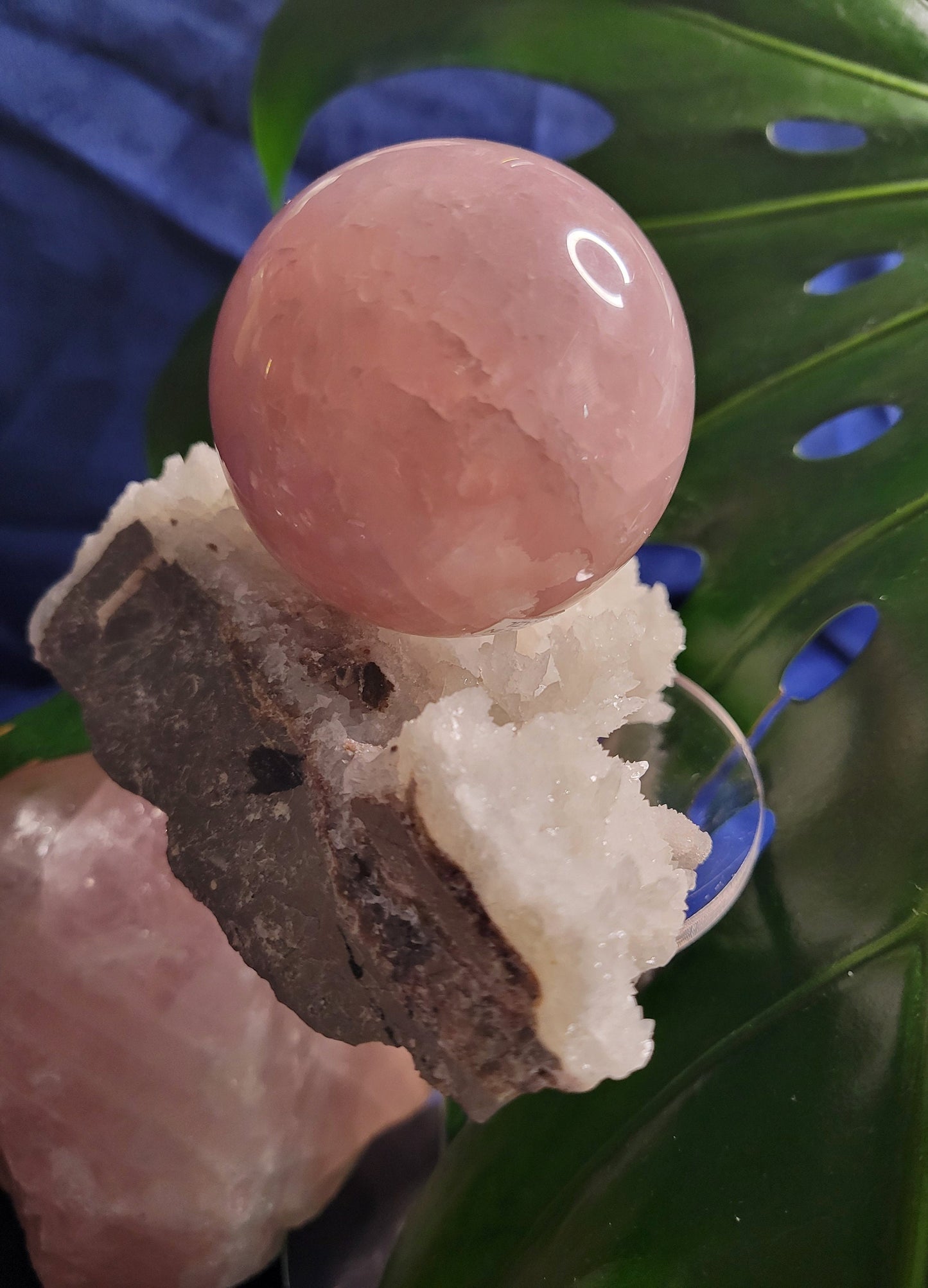 Star Rose Quartz Sphere | High Quality Crystal from Brazil | 55mm | Crystal Collector | Heart Chakra | Birthday or Valentines Day Love Gift