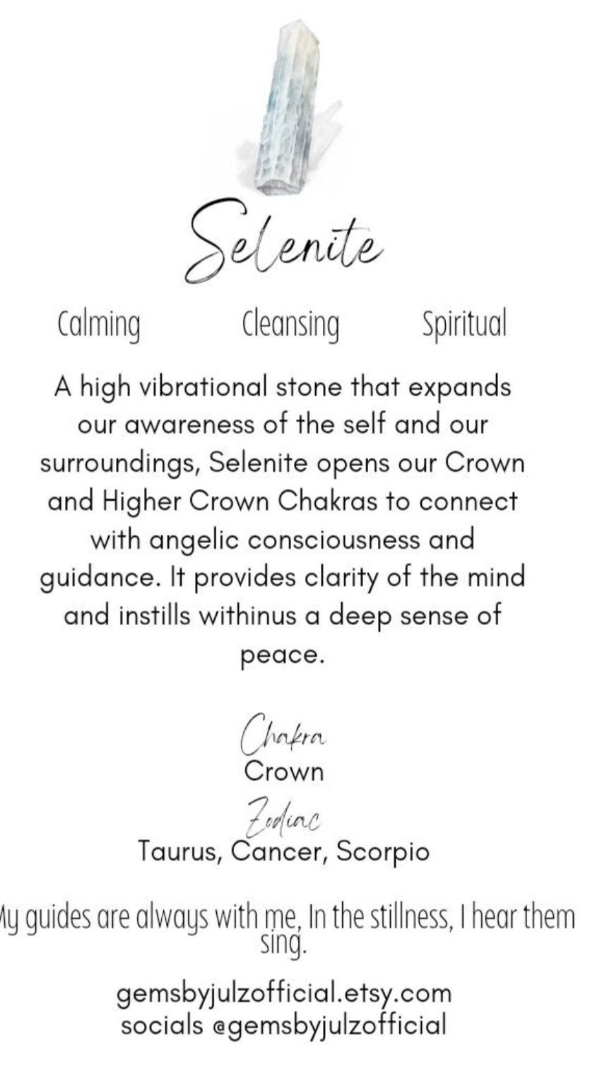 Selenite Cleansing Small Tower - Cleanse Space - Cleanse Crystals - Crystal Collector - Home Decor - Gift