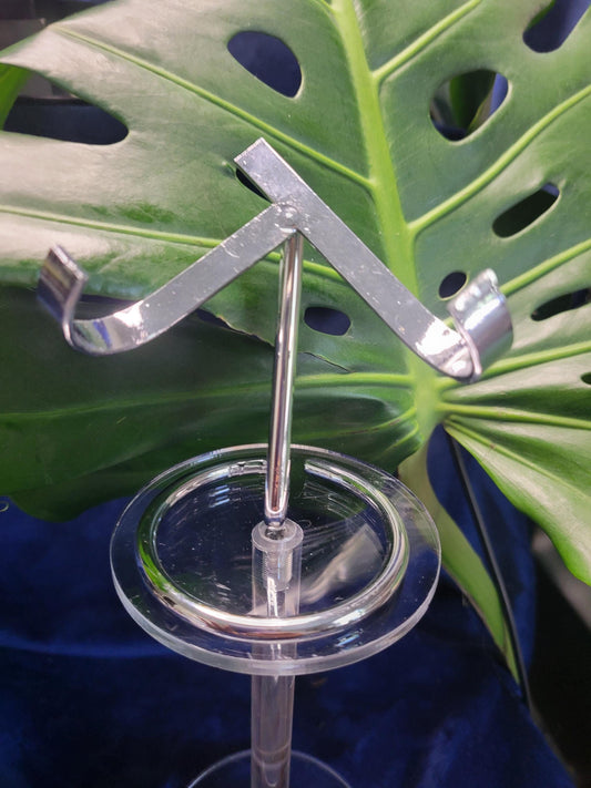3 inch by 3 inch Large Metal Stand for specimens or large 300g (or higher) polished hearts - Gift Ideas