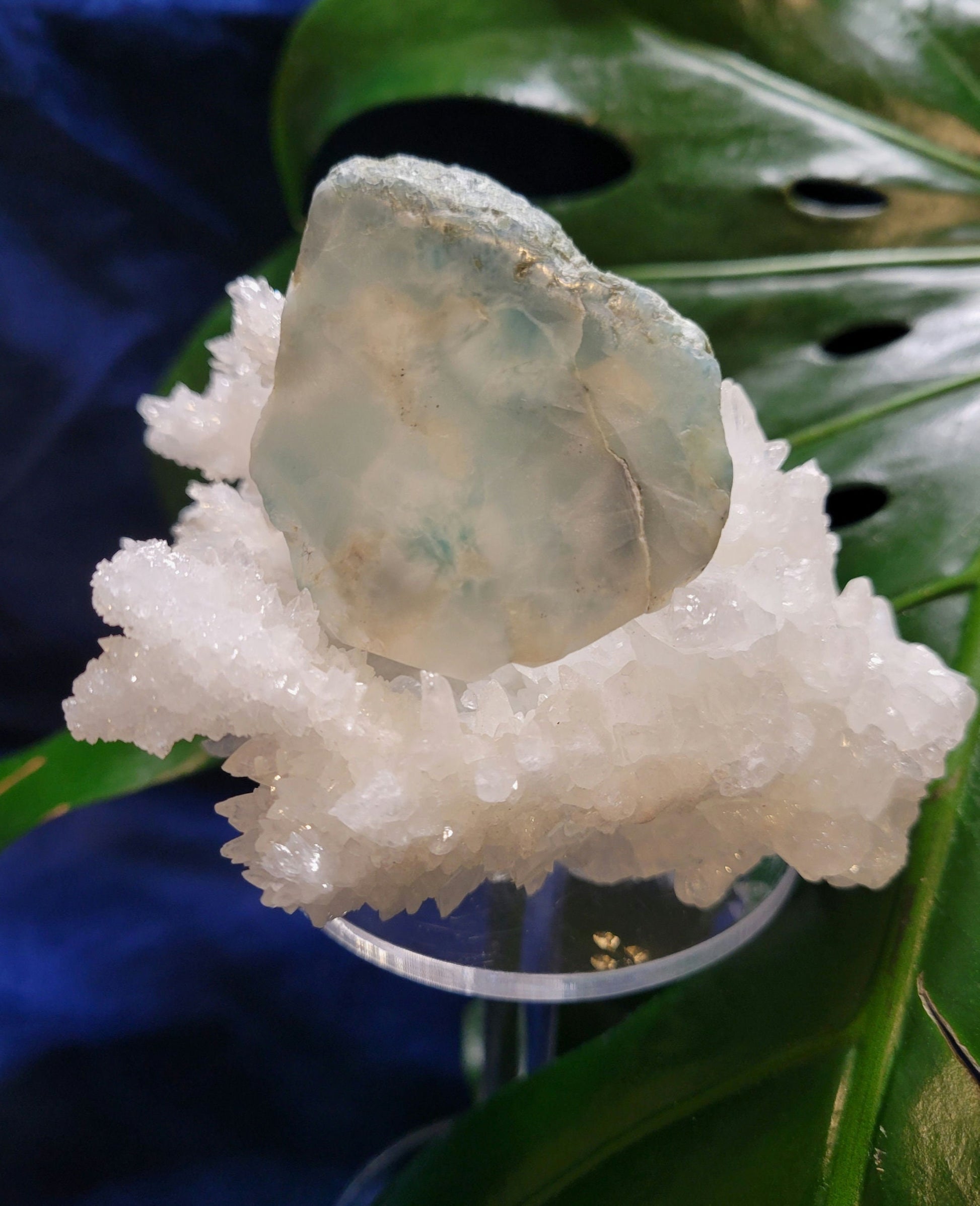Gorgeous Larimar Crystal Slab - Dominican Republic - Blue - White - Ocean - Crystal Collector - Home Decor - Anniversary - Birthday - Gift