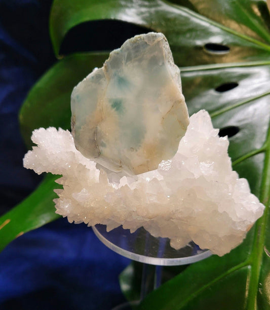 Gorgeous Larimar Crystal Slab - Dominican Republic - Blue - White - Ocean - Crystal Collector - Home Decor - Anniversary - Birthday - Gift