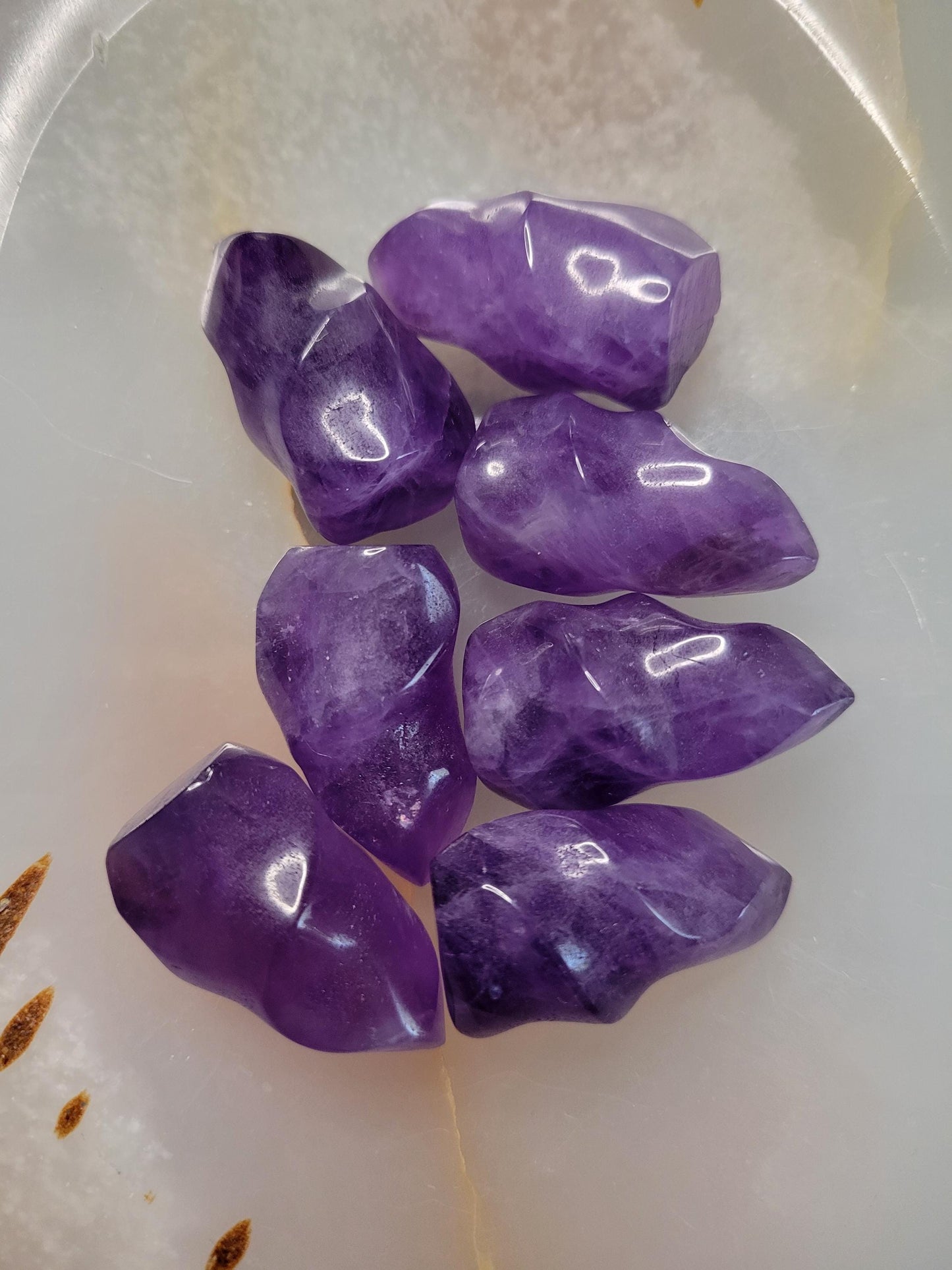 Dainty Amethyst Flames - Birthday Anniversary Christmas Love Gift Ideas - Home Decor - Crystal Collector - Purple - Mini Crystal Carvings