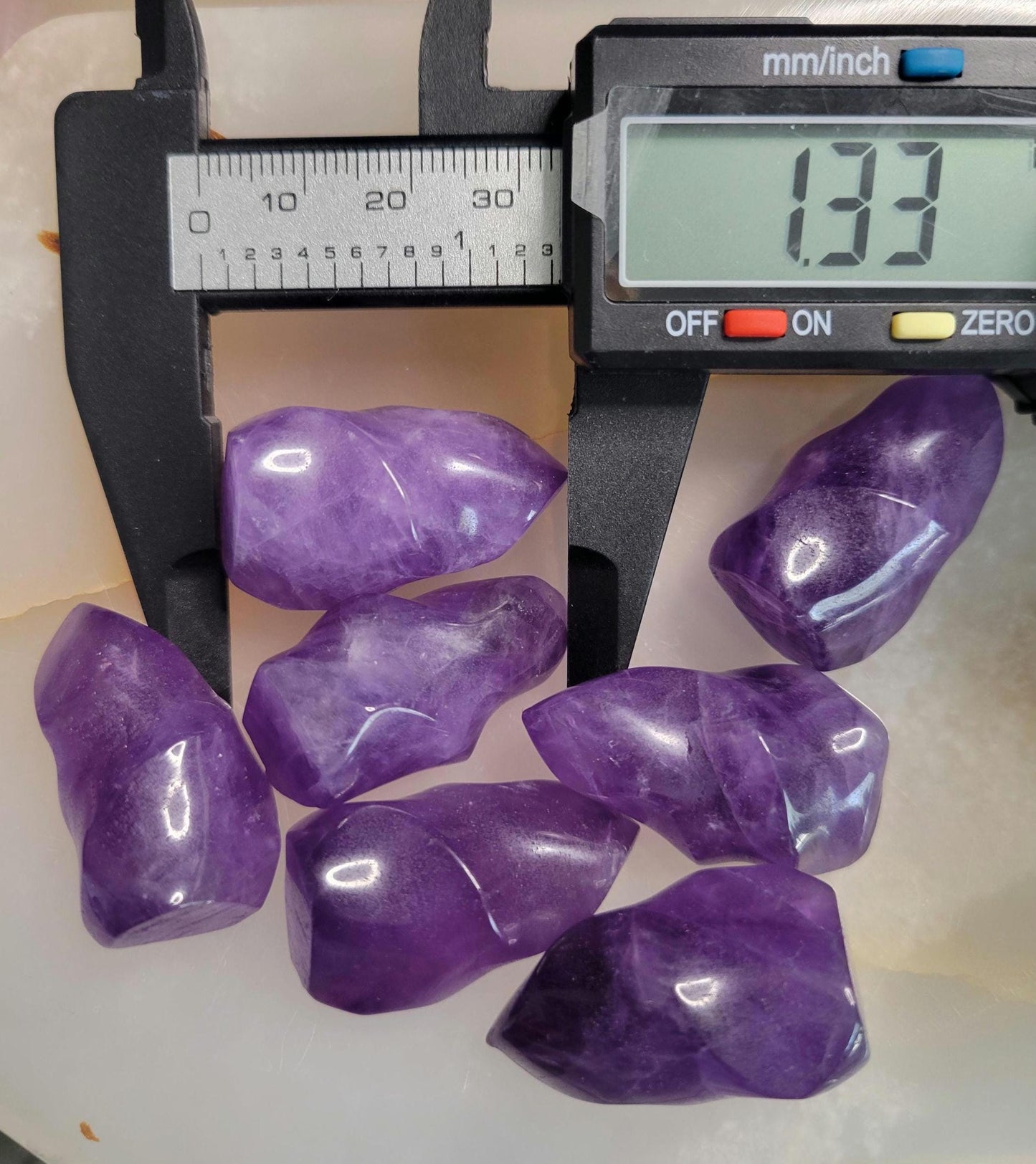 Dainty Amethyst Flames - Birthday Anniversary Christmas Love Gift Ideas - Home Decor - Crystal Collector - Purple - Mini Crystal Carvings