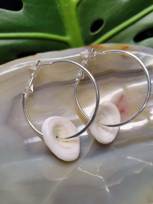 Beautiful Hawaiian Puka Shell Earrings - Nickel Free - Jewelry - Shells hand picked from a Beach in Hawaii - Birthday Anniversary Love Gift