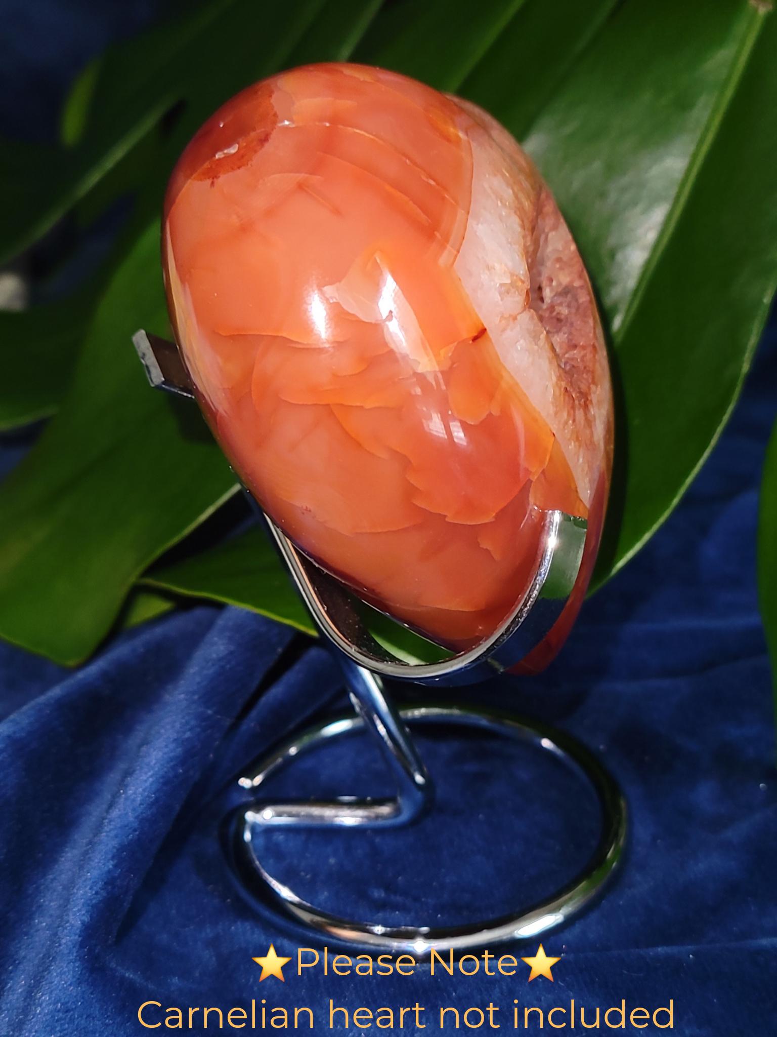 3 inch by 3 inch Large Metal Stand for specimens or large 300g (or higher) polished hearts - Gift Ideas