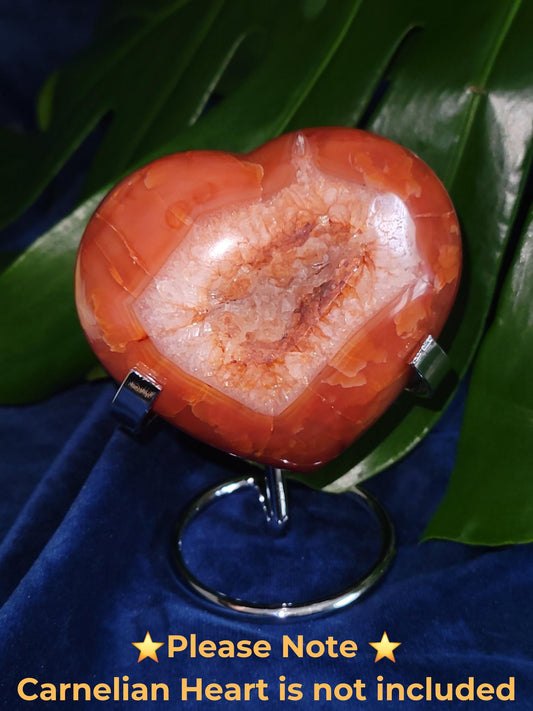 3 inch by 3 inch Large Metal Stand for specimens or large 300g (or higher) polished hearts - Gift Ideas