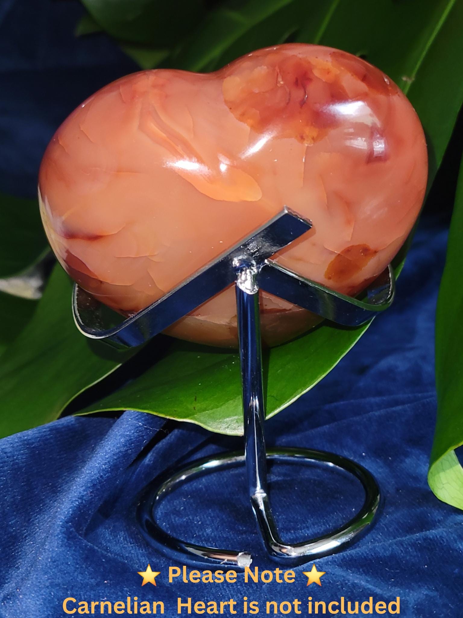 3 inch by 3 inch Large Metal Stand for specimens or large 300g (or higher) polished hearts - Gift Ideas