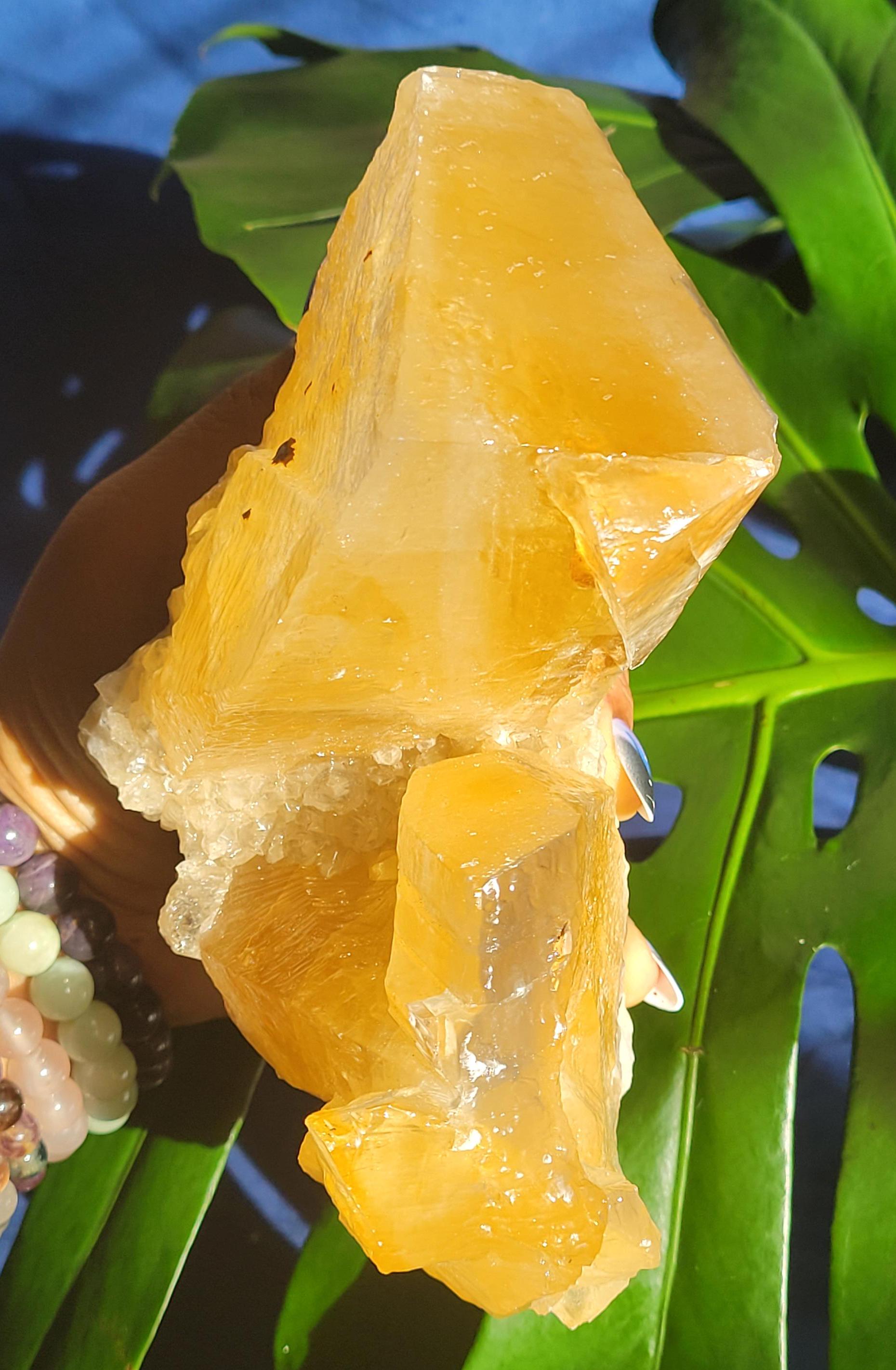 Stunning and Unique Dogtooth Calcite Specimen from Morocco - Crystal Collectors piece - Home Decor - Gift idea - Gorgeously Golden - 3.3lbs