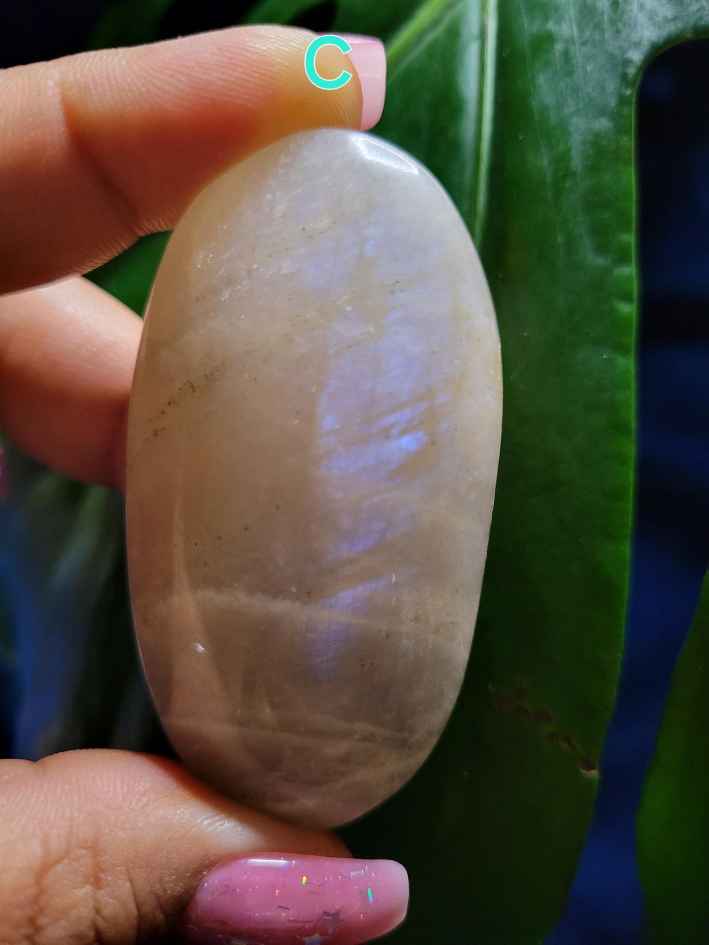Moonstone Palmstone with Blue Flash | Your Pick | Meditation Tool |Pocket Crystals | Home Decor | Birthday Valentines Day Love Gift Ideas