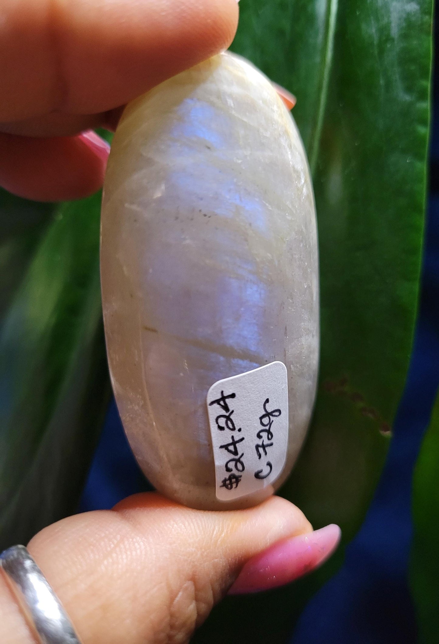 Moonstone Palmstone with Blue Flash | Your Pick | Meditation Tool |Pocket Crystals | Home Decor | Birthday Valentines Day Love Gift Ideas
