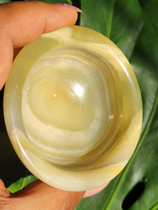 3 inch Green Onyx Bowl - Jewelry Accessories - Banding - Pakistan - Home Decor - Birthday Anniversary Christmas Love Gift Ideas - Crystals