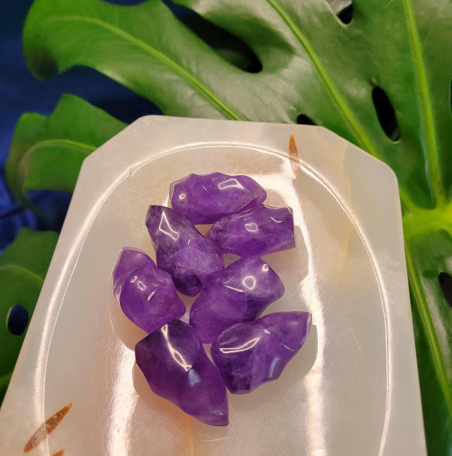 Dainty Amethyst Flames - Birthday Anniversary Christmas Love Gift Ideas - Home Decor - Crystal Collector - Purple - Mini Crystal Carvings