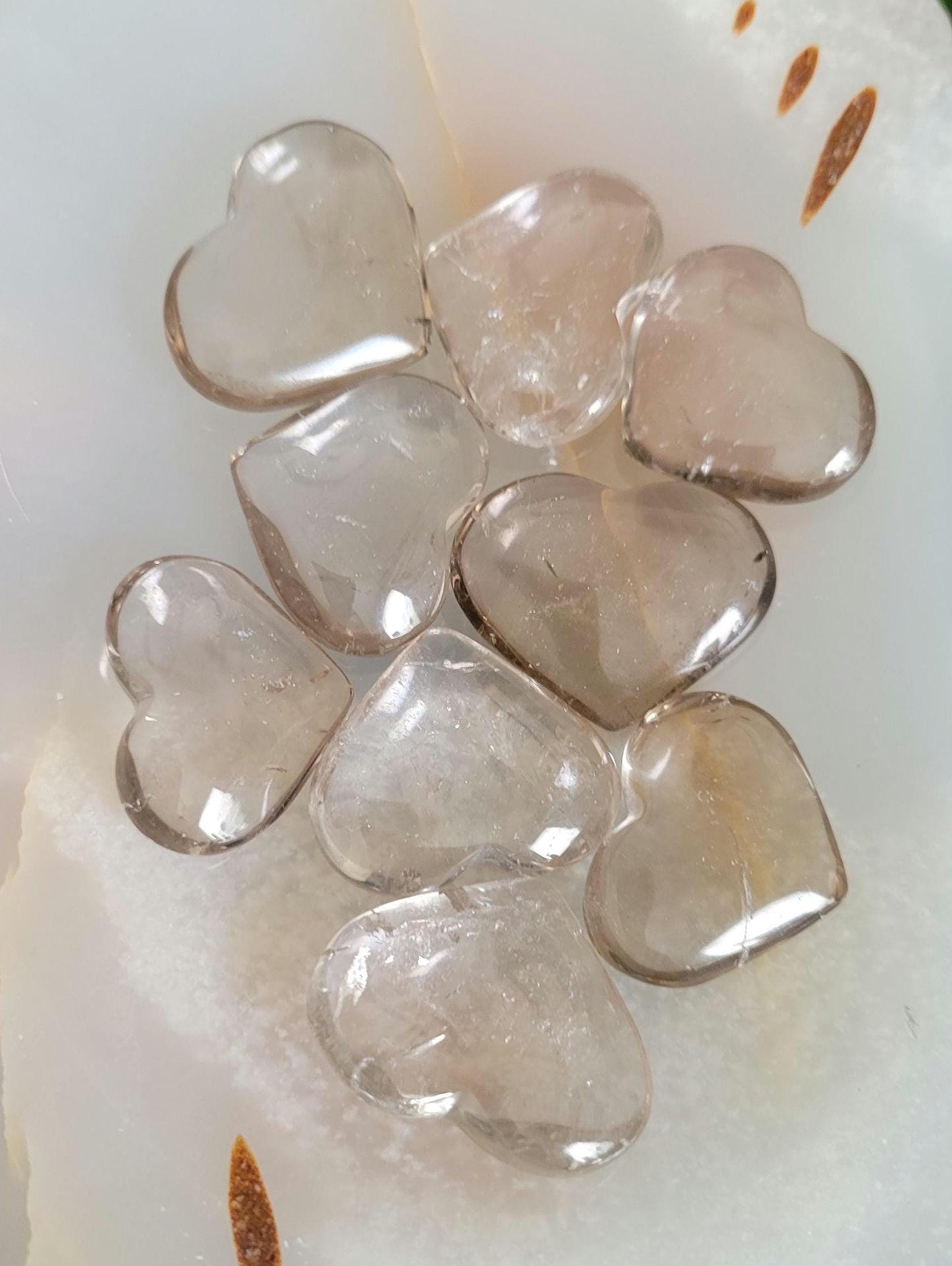 AAA High Quality Smoky Quartz Heart - Crystal Carving - Gemstone Hearts - Birthday Anniversary Christmas Love Gift Ideas - Crystal Collector