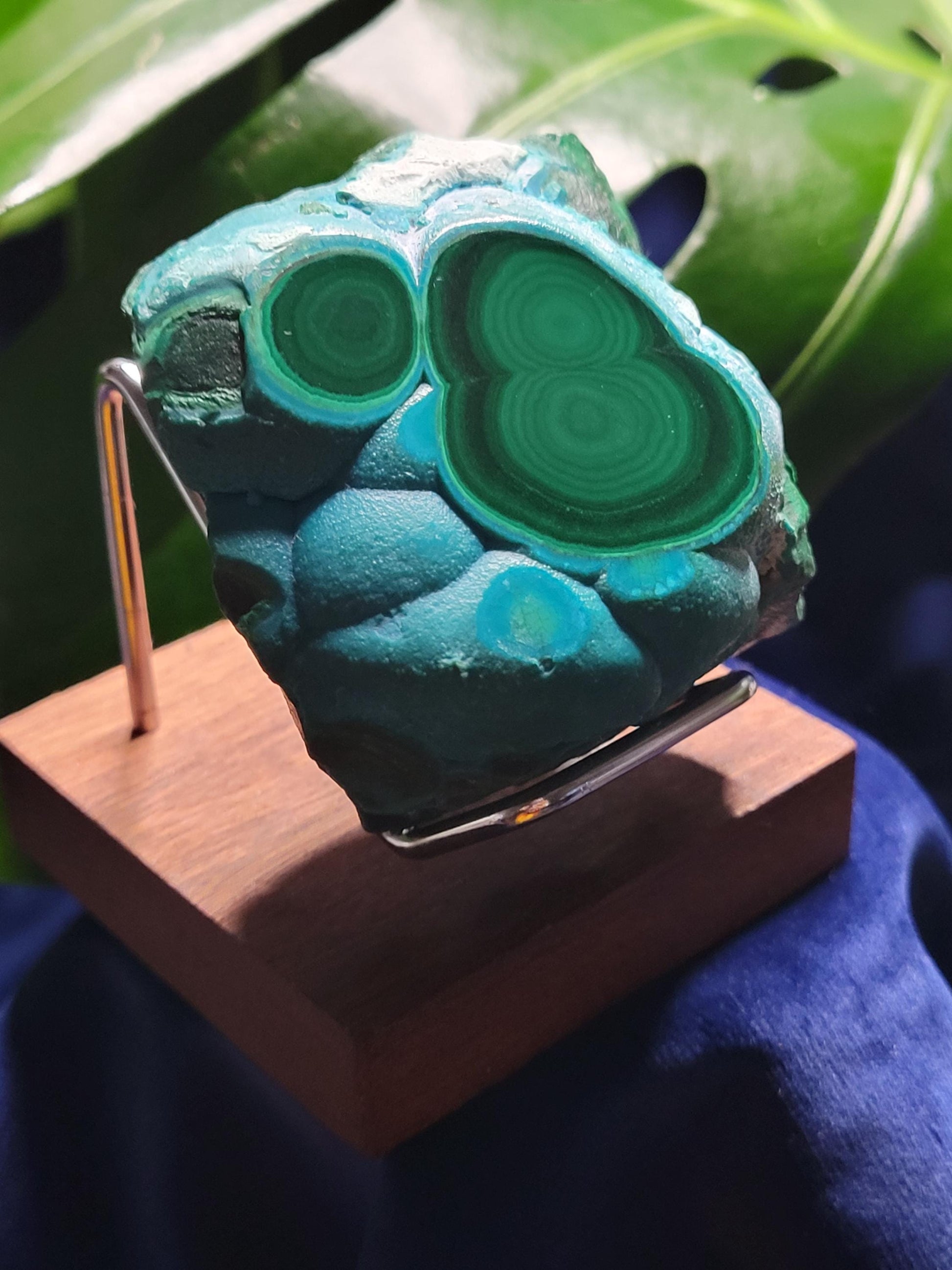 Malachite and Chrysocolla Specimen| Crystal Collector Piece|Birthday Christmas Gift Ideas|Strength and Abundance Energy|Green and Blue|291g