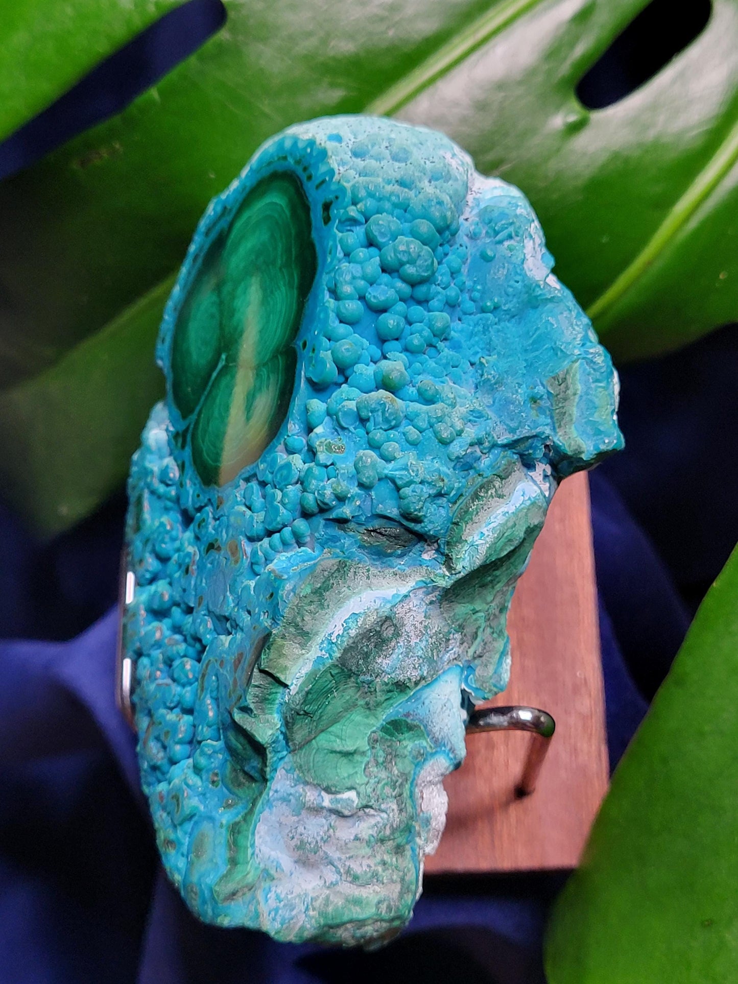 Malachite and Chrysocolla Specimen| Crystal Collector Piece|Birthday Christmas Gift Ideas|Strength and Abundance Energy|Green and Blue| 392g