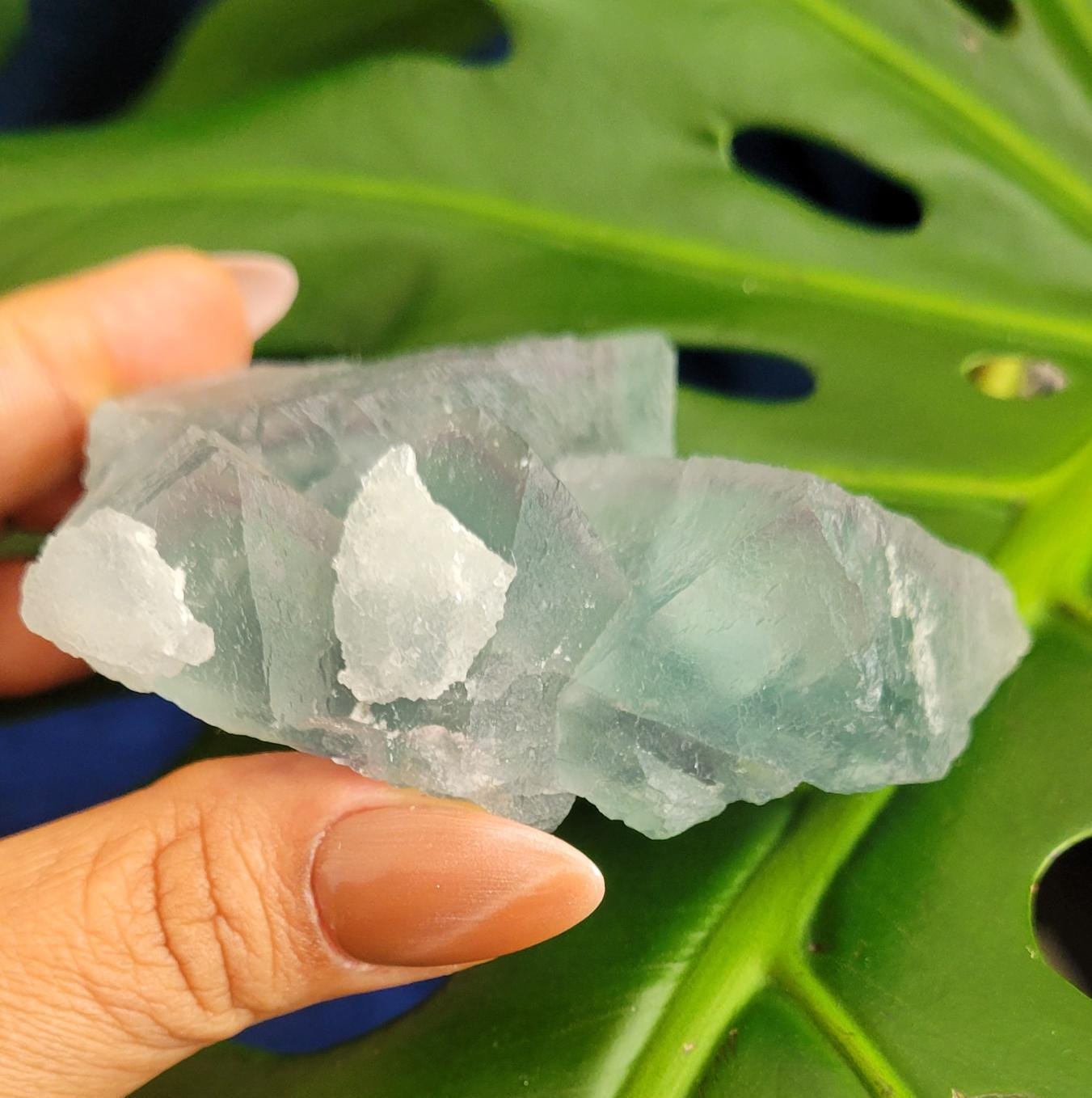 Etched Green Fluorite Crystal Cluster with Gorgeous Purple Phantoms and Calcite Inclusions | Crystal Collector | Home Decor | Gift | 230g
