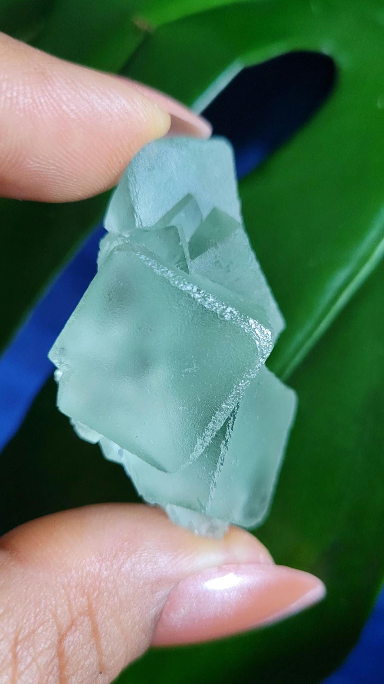 Gorgeous Green Fluorite Crystal Cube Cluster with Calcite | Crystal Collector | Home Decor | Birthday Christmas Love Gift | 39g