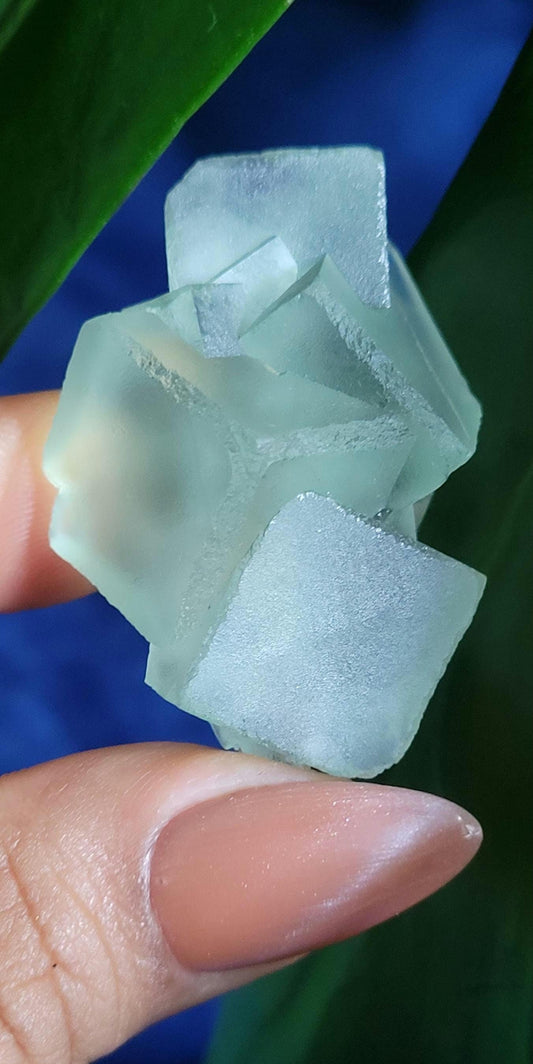 Gorgeous Green Fluorite Crystal Cube Cluster with Calcite | Crystal Collector | Home Decor | Birthday Christmas Love Gift | 39g
