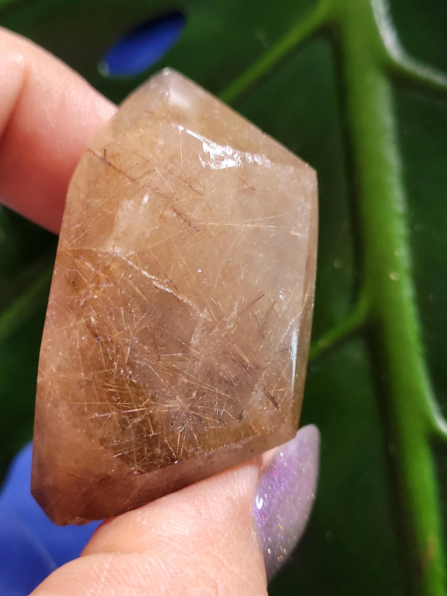 AAA Grade Stunning Rutilated Quartz Freeform Crystal from Brazil - Collectors Piece - Gold Rutile - Home Decor - Gift - 40 grams