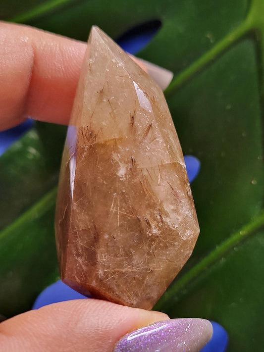 AAA Grade Stunning Rutilated Quartz Freeform Crystal from Brazil - Collectors Piece - Gold Rutile - Home Decor - Gift - 40 grams