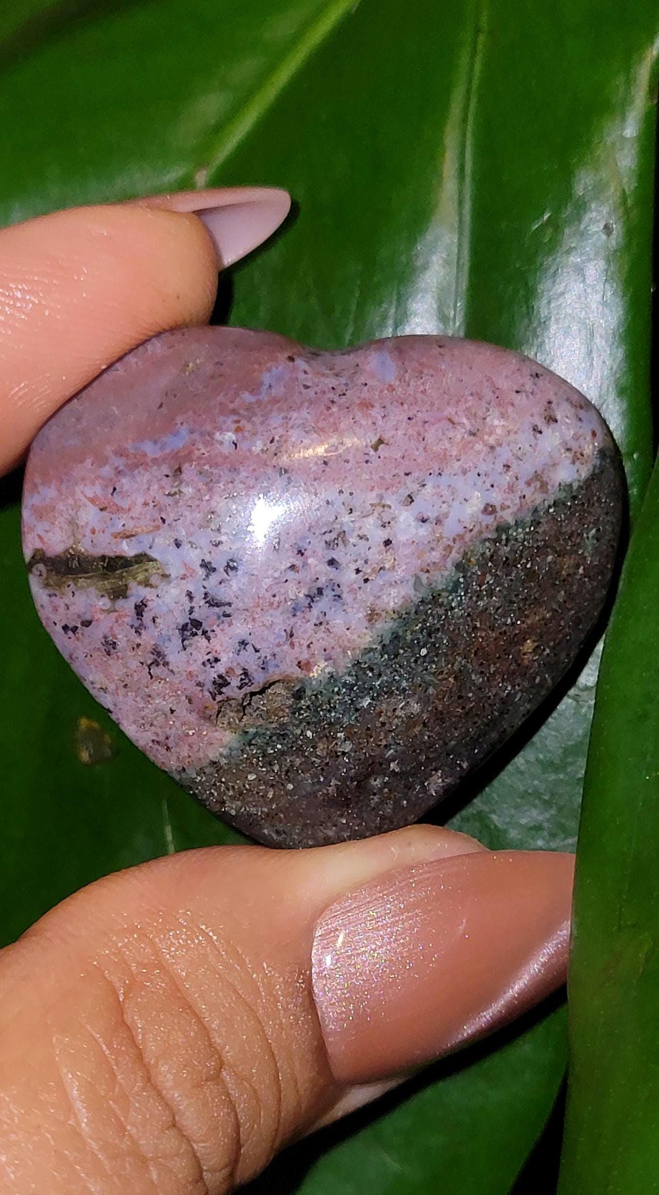 Ocean Jasper Carved Crystal Hearts from Madagascar | Birthday Anniversary Christmas Love Gift Ideas | Crystal Carvings | Your Pick