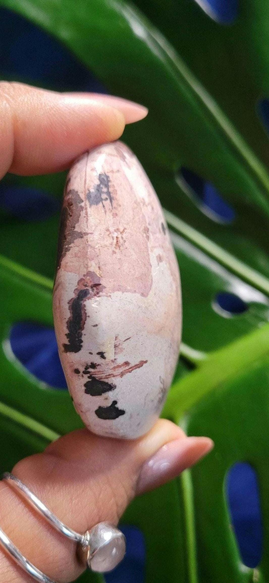 Picture Jasper Palm stone | Natural Landscapes of Art |Meditation Tool |Crystal Collector | Home Decor | Birthday Christmas Love Gift Ideas
