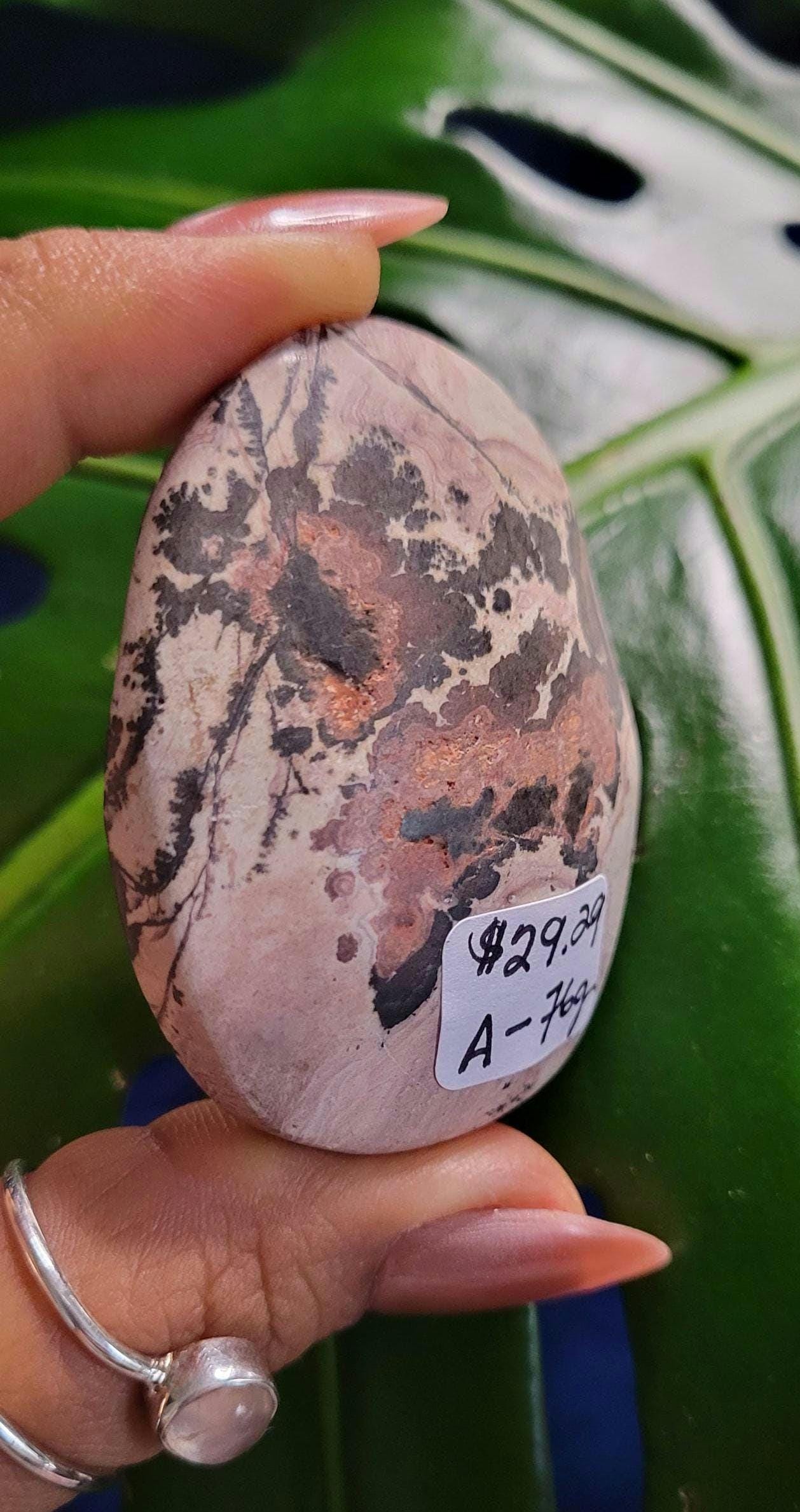 Picture Jasper Palm stone | Natural Landscapes of Art |Meditation Tool |Crystal Collector | Home Decor | Birthday Christmas Love Gift Ideas