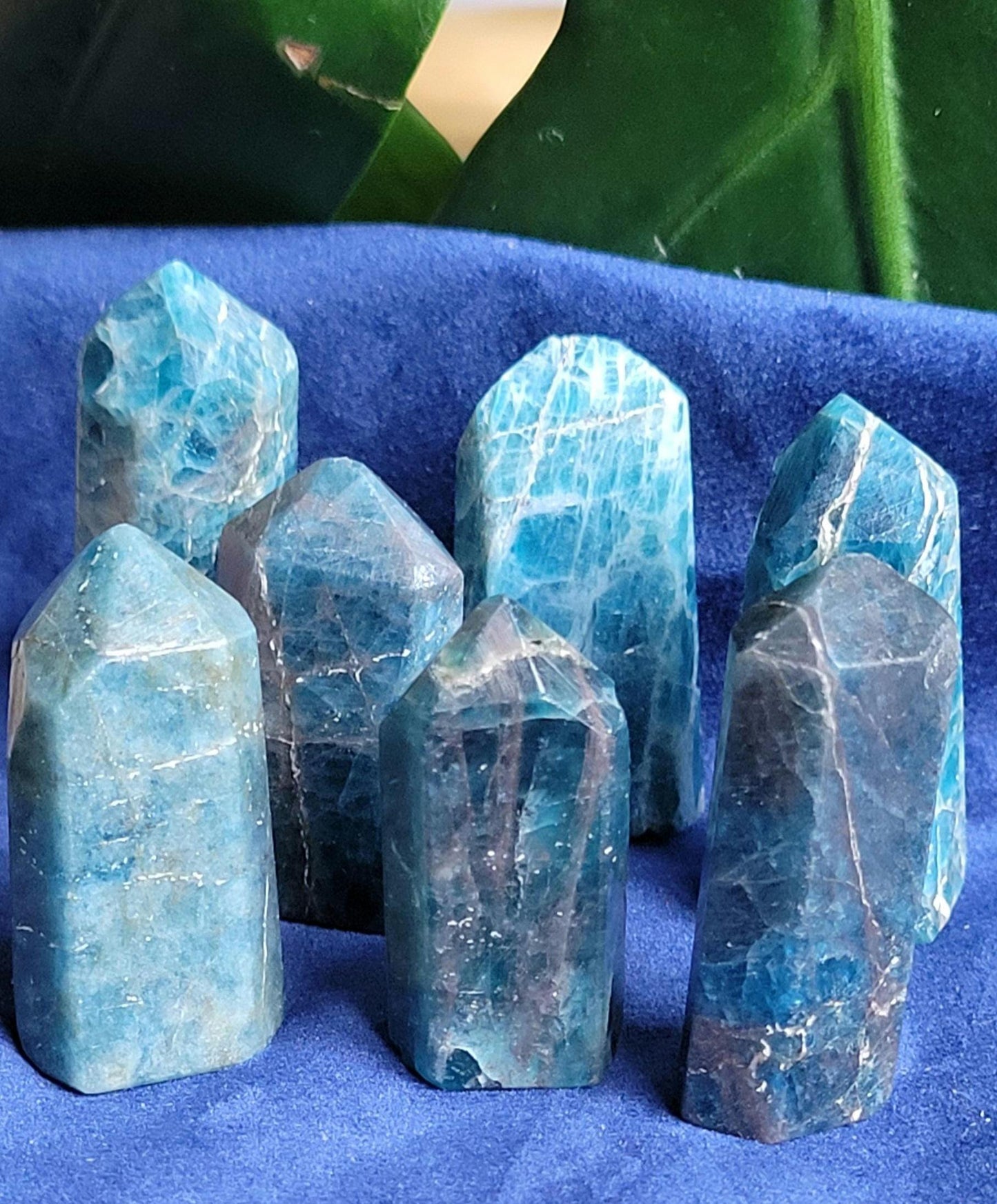 Apatite Mini Towers | Polished Mini Crystals | Meditation | Home Decor | Crafts | Birthday Christmas Gift Ideas | Intuitively Picked | Blue