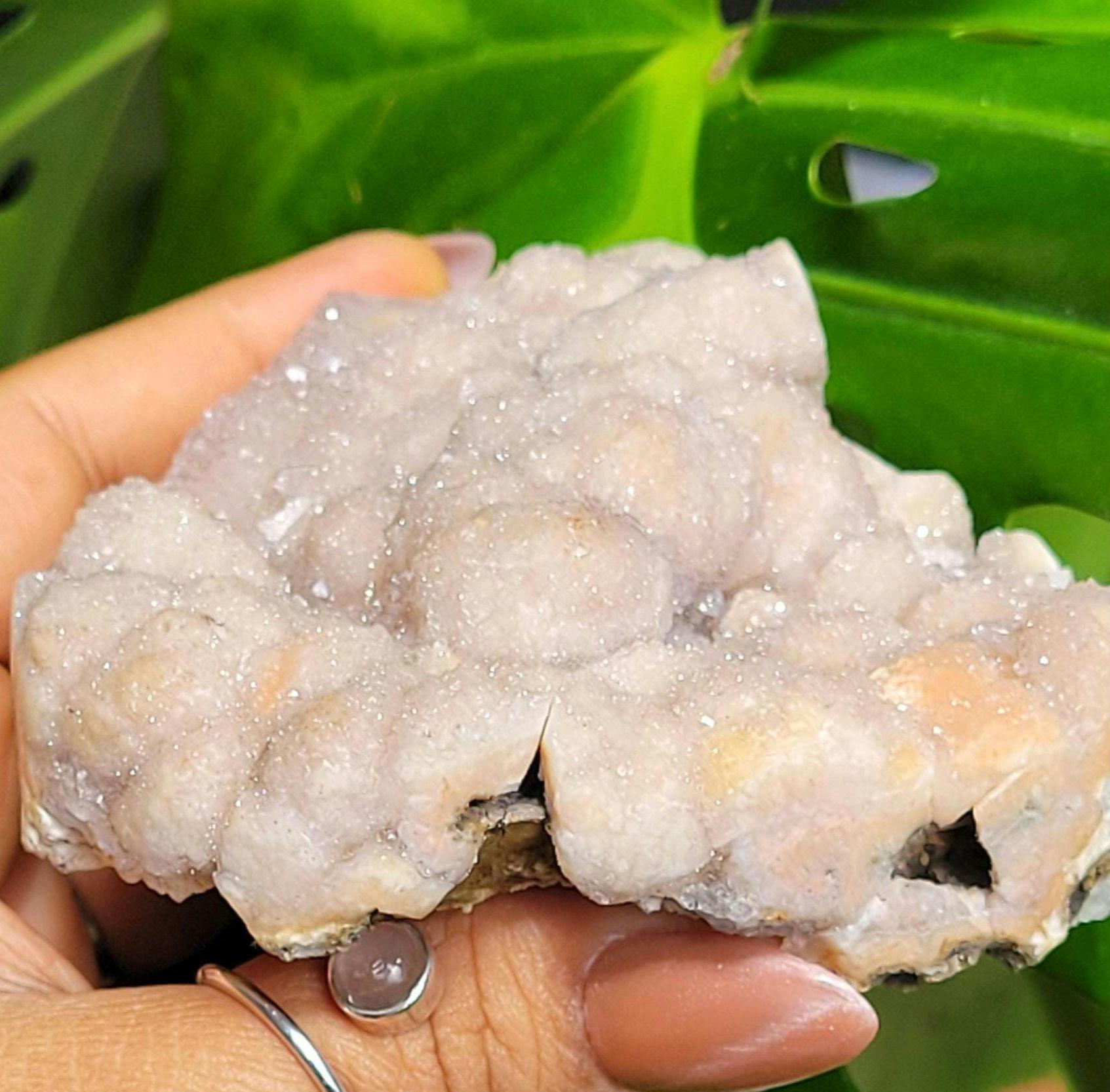 Gorgeous Pink Sugary Amethyst Flowers|Botryoidal Stalactite Cluster with sparkles| Crystal Collectors|Valentines Day Love Gift for you|303g