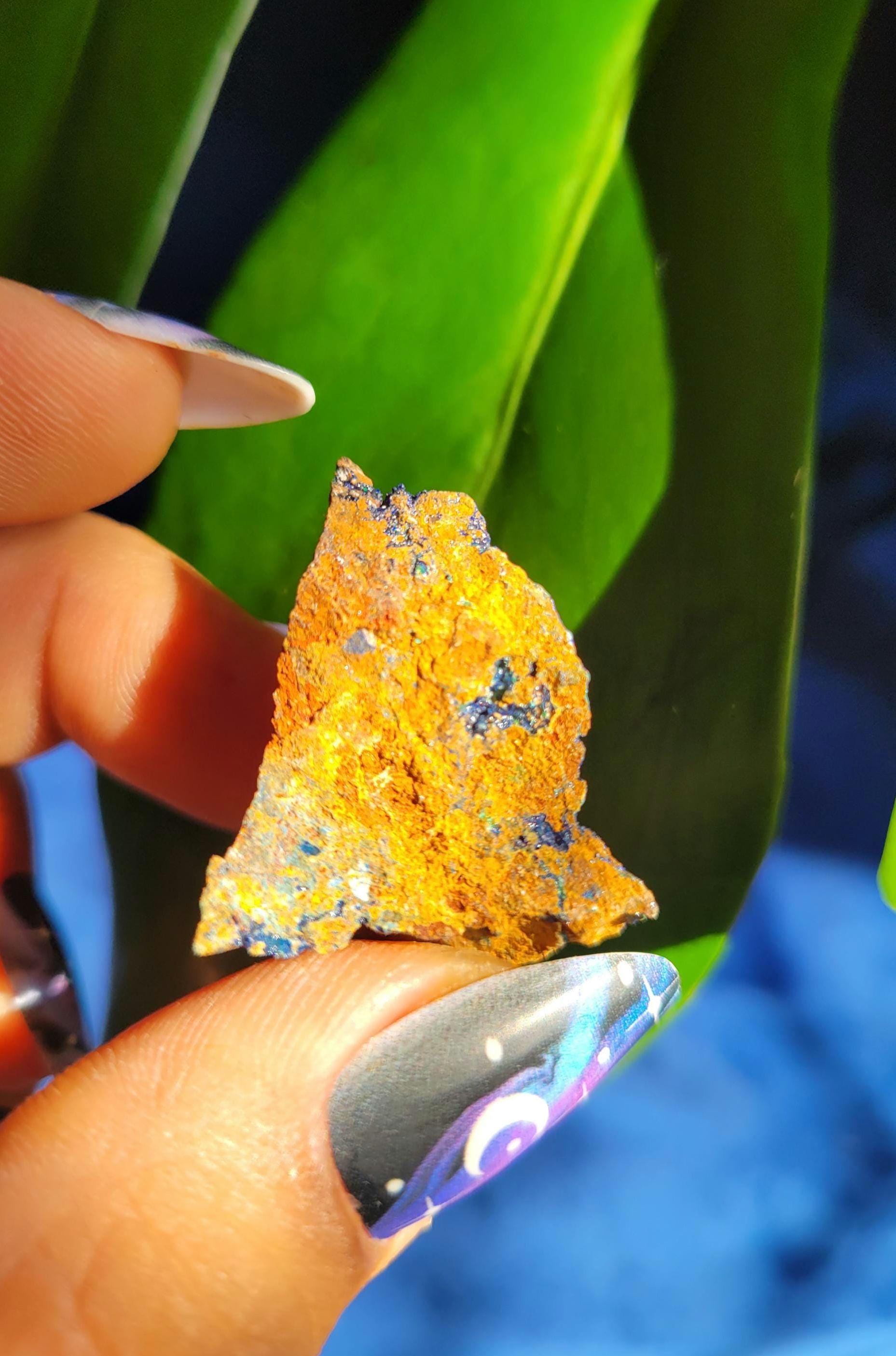 Azurite and Malachite Specimen in Display Case-Collector Birthday Christmas Gift Ideas-Strength and Abundance Energy-Blue and Green-31g