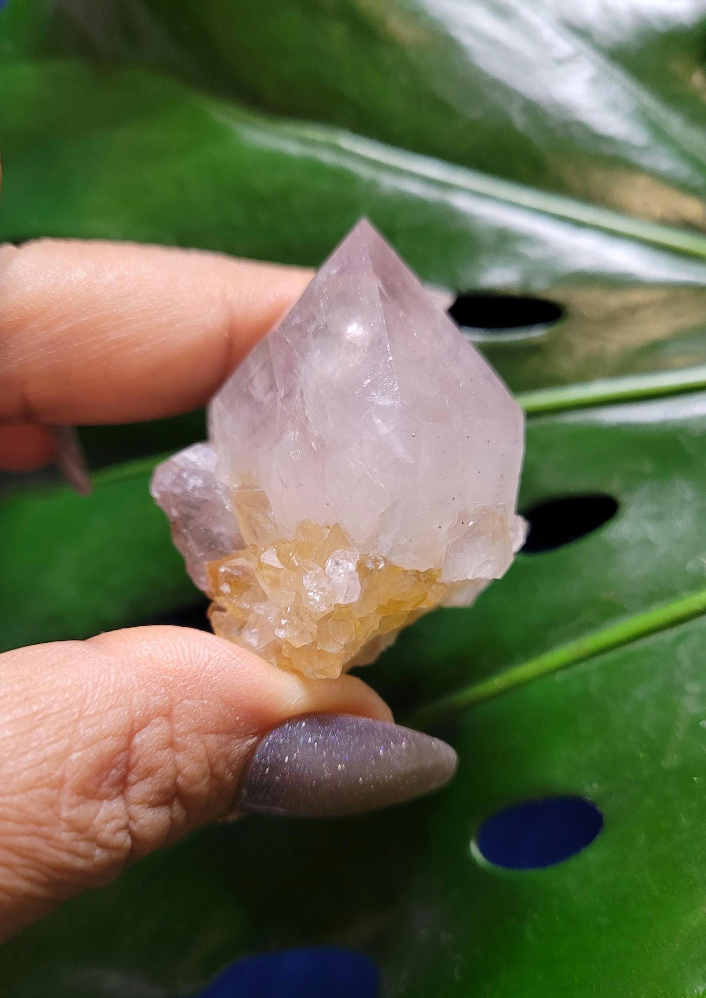 Stunning Spirit Quartz Cluster from South Africa - Crown Chakra Meditation - Birthday Collectors Christmas Party Gift Ideas - Lavender - 50g