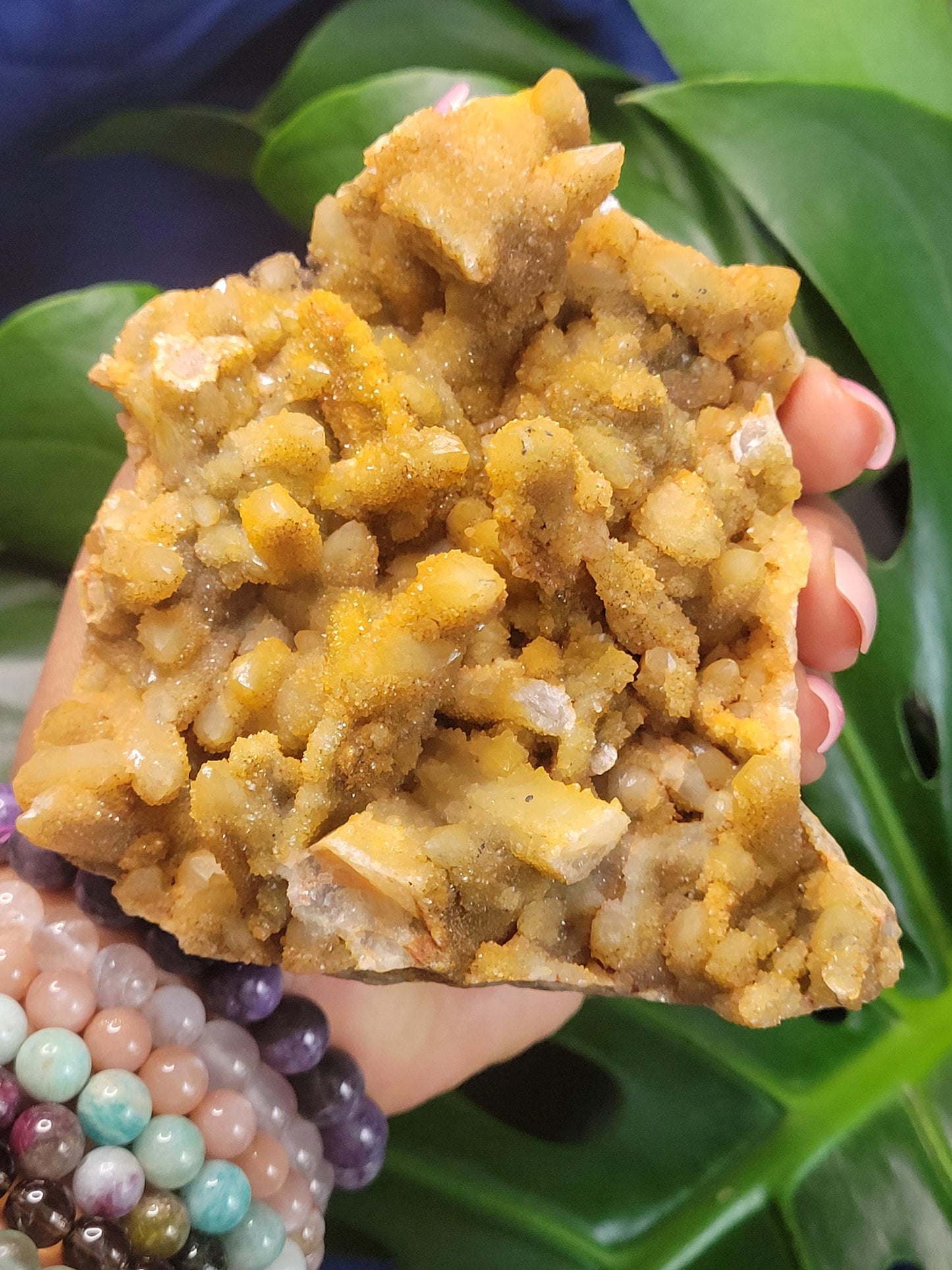 Limonite Golden Quartz Cluster from South Africa | Stunning, Rare and Uncommon | Spirit Fairy Quartz | Meditation | Gift Ideas | Gold | 350g