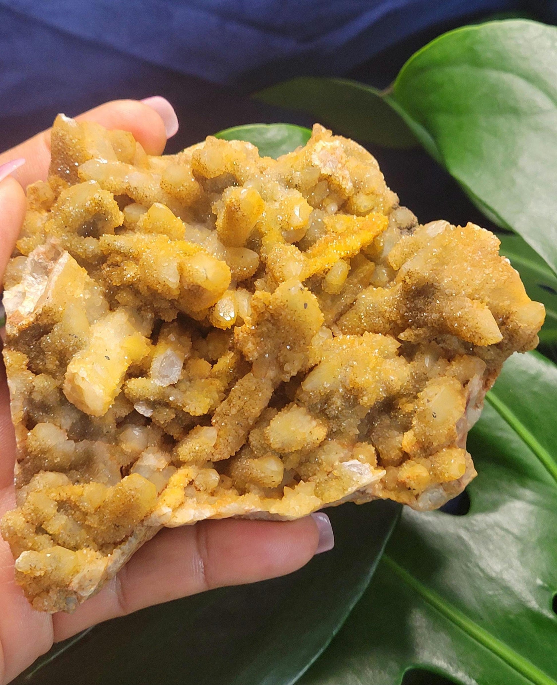 Limonite Golden Quartz Cluster from South Africa | Stunning, Rare and Uncommon | Spirit Fairy Quartz | Meditation | Gift Ideas | Gold | 350g