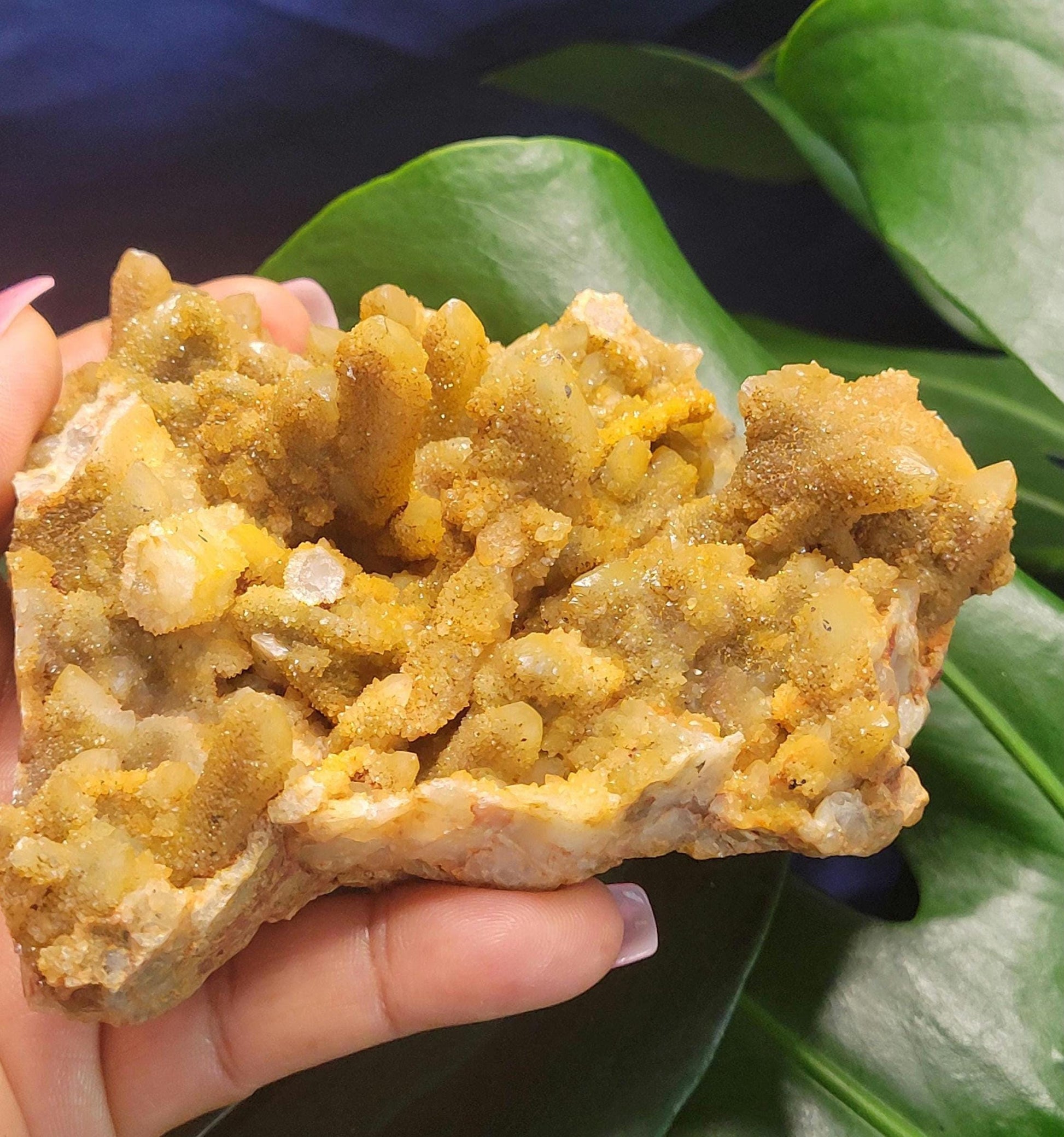 Limonite Golden Quartz Cluster from South Africa | Stunning, Rare and Uncommon | Spirit Fairy Quartz | Meditation | Gift Ideas | Gold | 350g