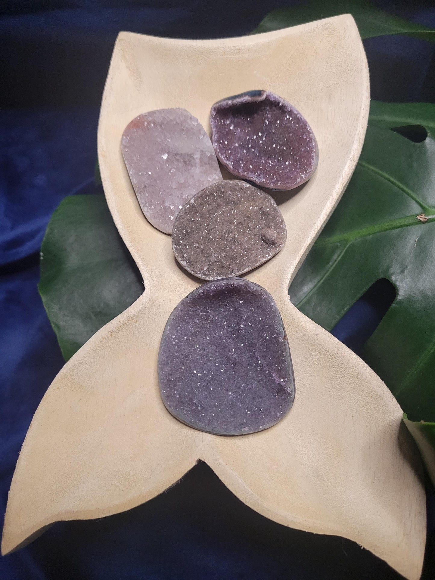 High Quality Galaxy Amethyst Shells with polished backs from Uruguay - Home Decor - Crystal Collector - Gift Ideas - Your Pick