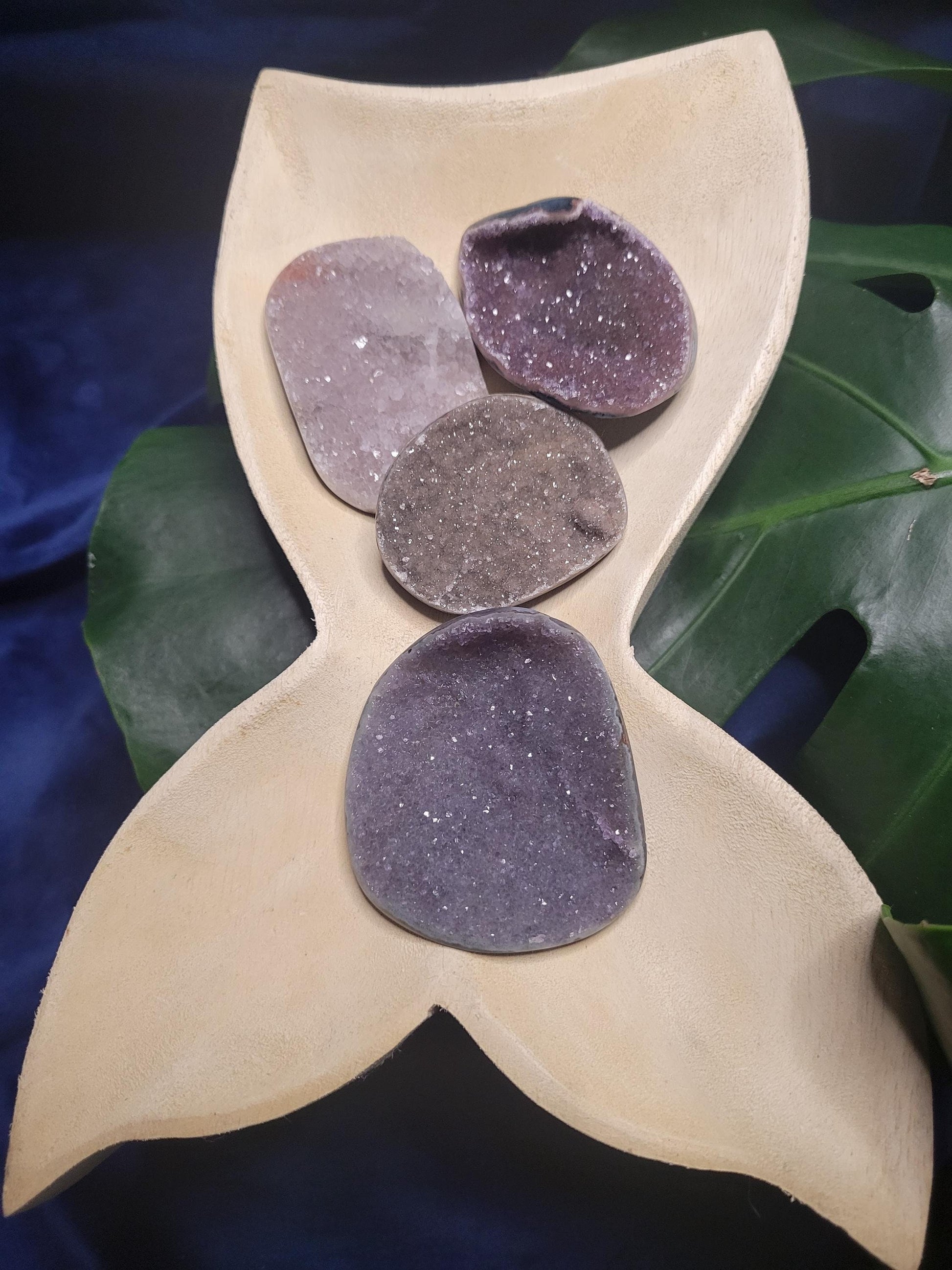 High Quality Galaxy Amethyst Shells with polished backs from Uruguay - Home Decor - Crystal Collector - Gift Ideas - Your Pick